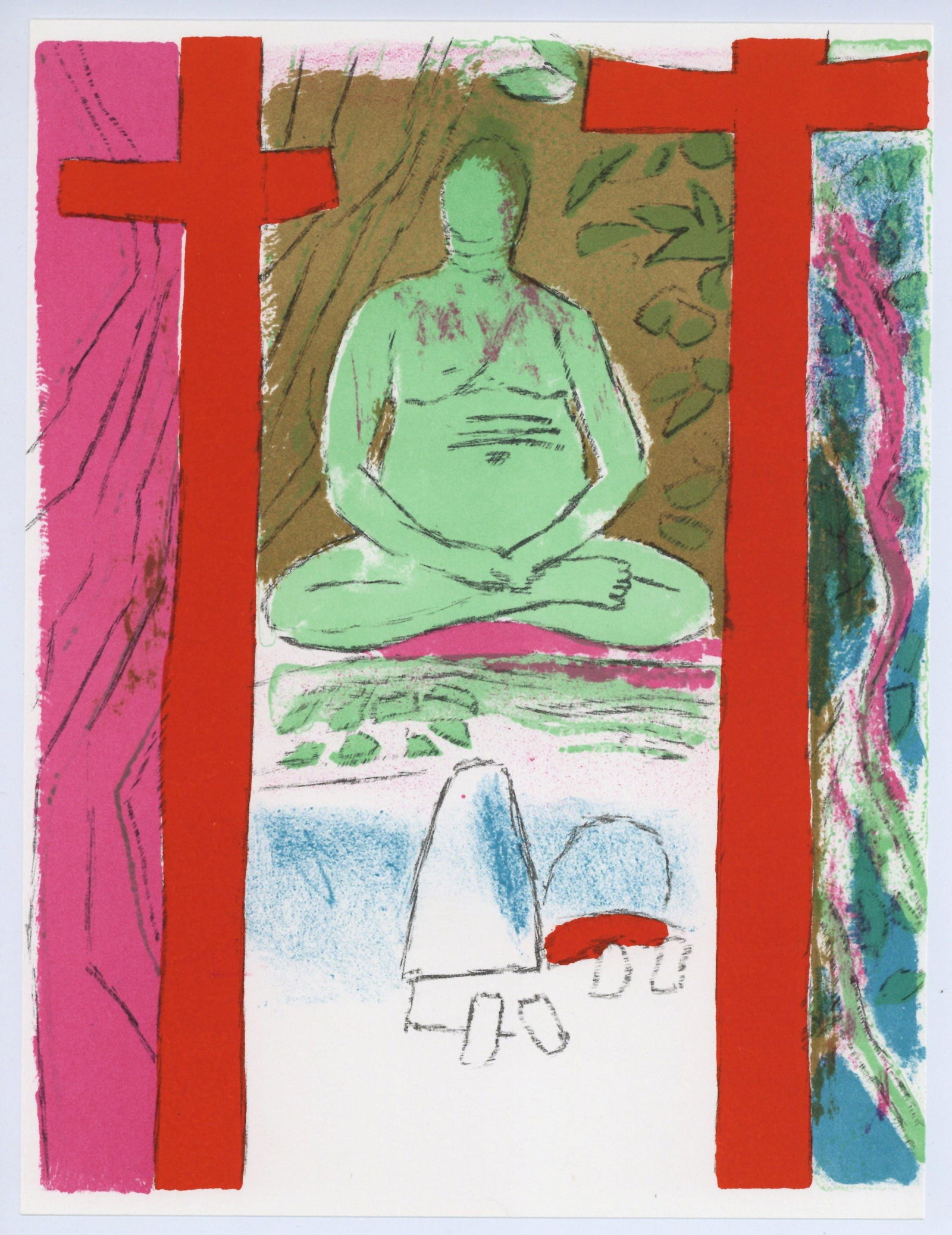 Lithograph - Paul Guiramand - Composition - L'Odysse - 5