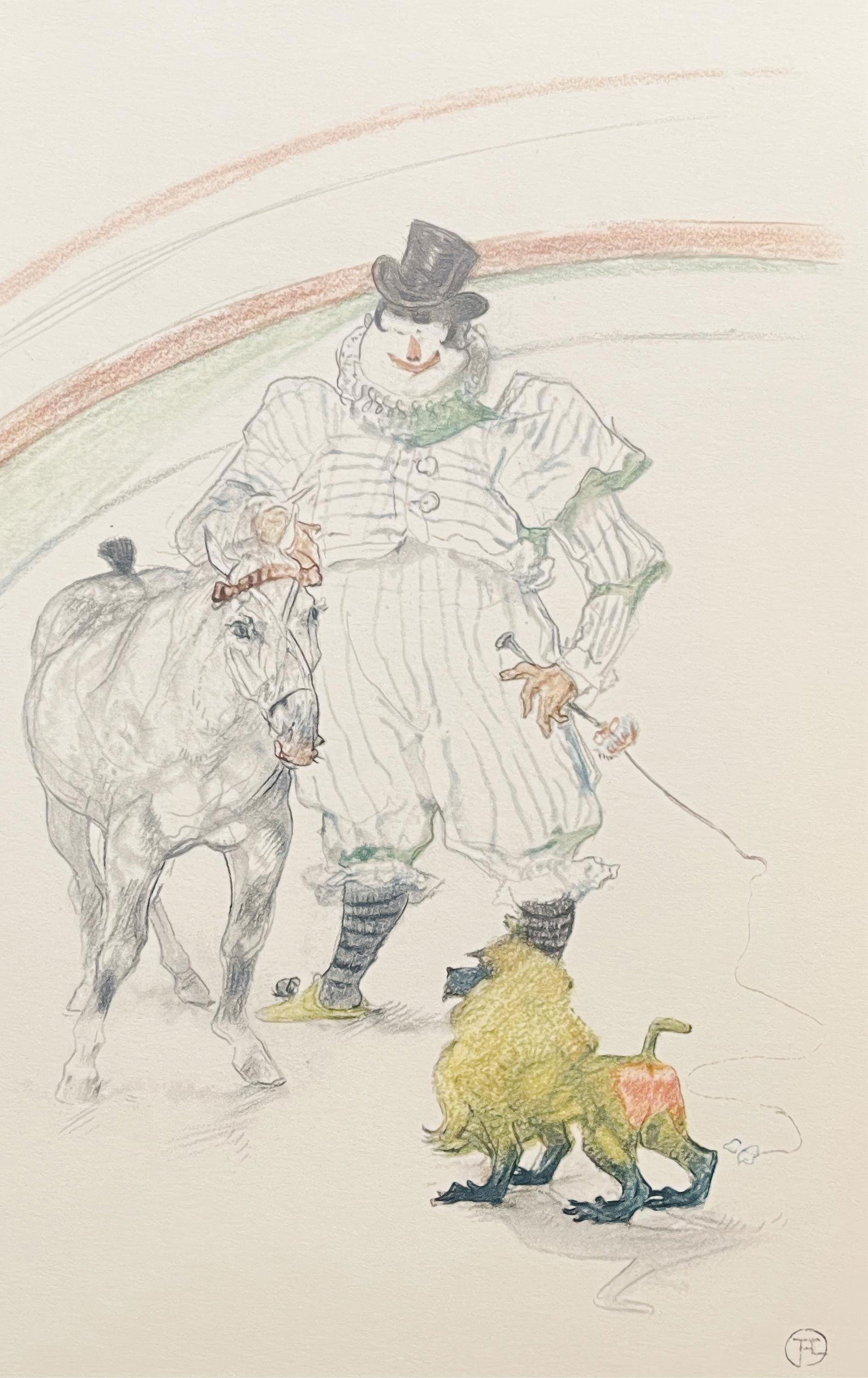 1967 - Henri de Toulouse-Lautrec - Clown Training a Horse and a Monkey - Lithograph: 1967 - Henri de Toulouse-Lautrec - Clown Training a Horse and a Monkey - Lithograph This listing features 1967 - Henri de Toulouse-Lautrec - Clown Training a Horse and a Monkey - Lithograph. Item
