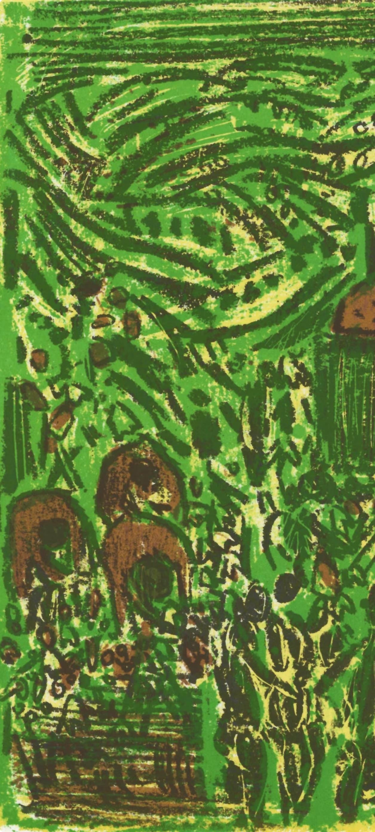 Lithograph - Andr Cottavoz - Composition - L'Odysse - 3