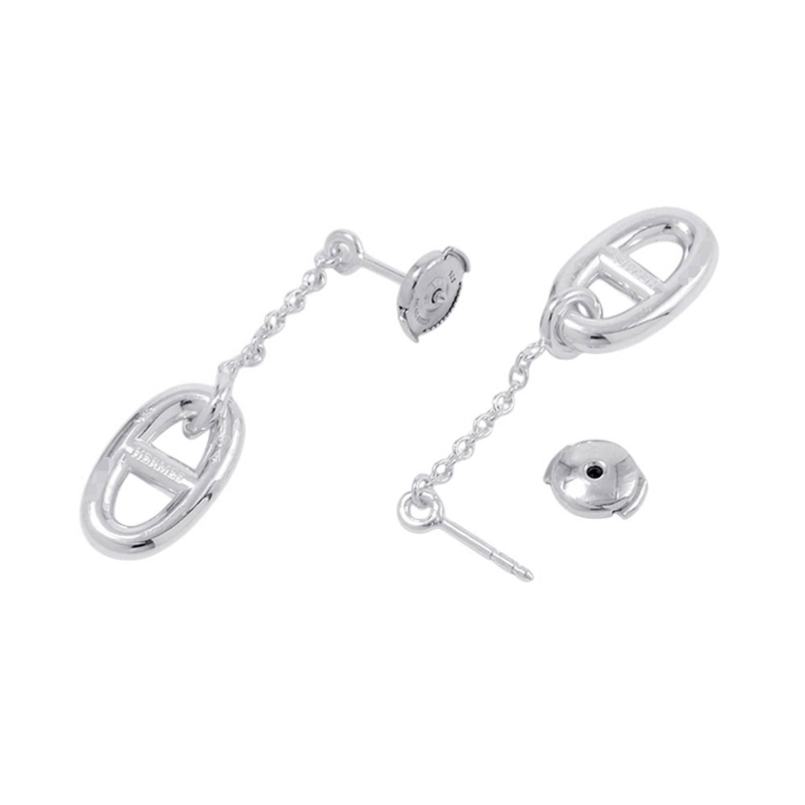 925 Hermes Stud Earrings Silver - 3