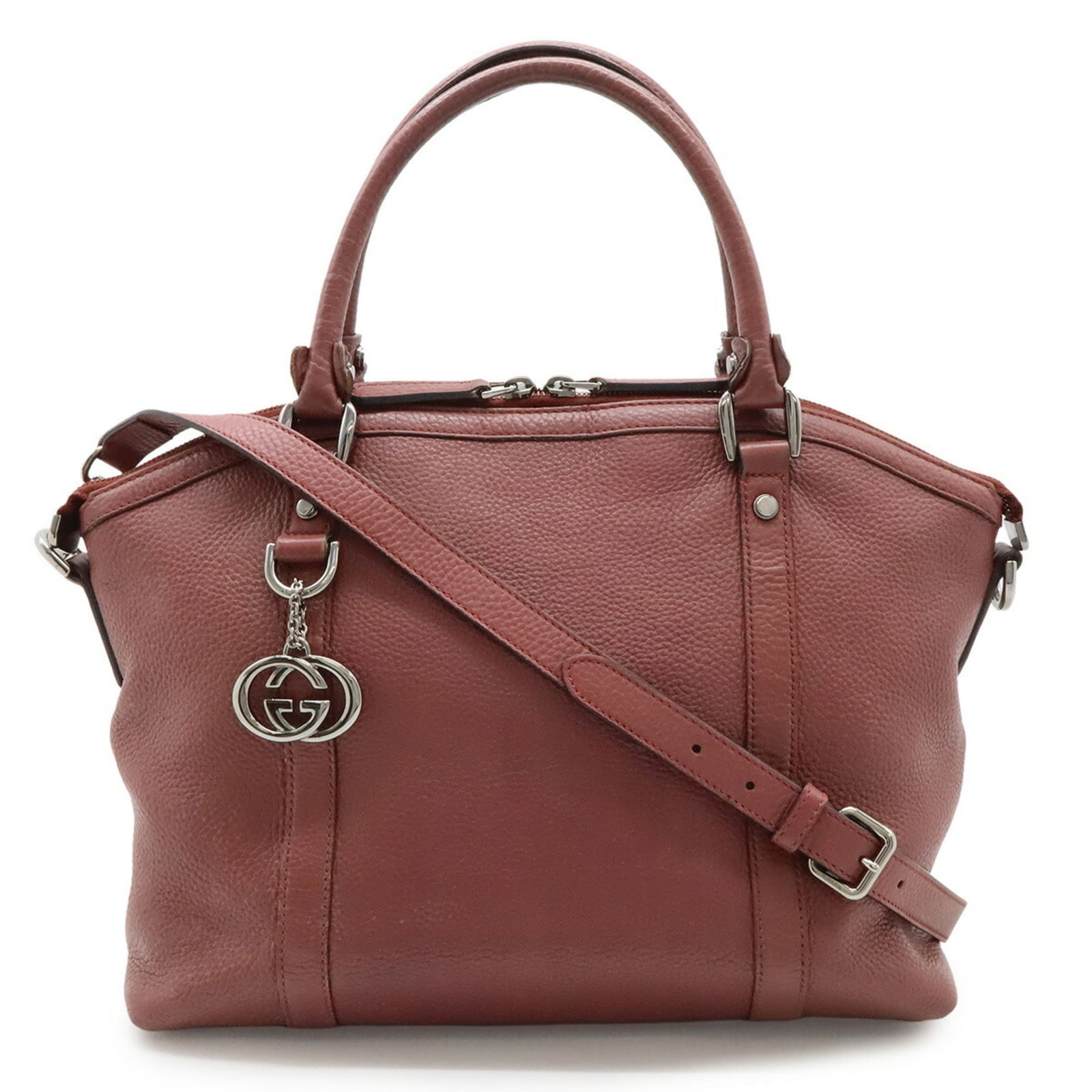 Leather Gucci Handbag: Leather Gucci Handbag This listing features Leather Gucci Handbag. Item specifics are provided below. Item Specifics: Brand: Gucci Type: Handbag Material: Leather Color: Purple Gender: Women Size (Hxw