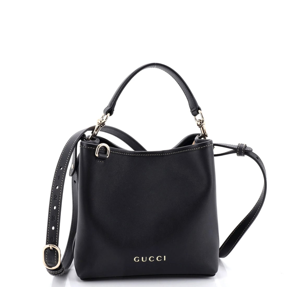 Small Gucci Emblem Bucket Bag Leather: Small Gucci Emblem Bucket Bag Leather This listing features Small Gucci Emblem Bucket Bag Leather. Item specifics are provided below. Item Specifics: Brand: Gucci Exterior Material: Leather Style: