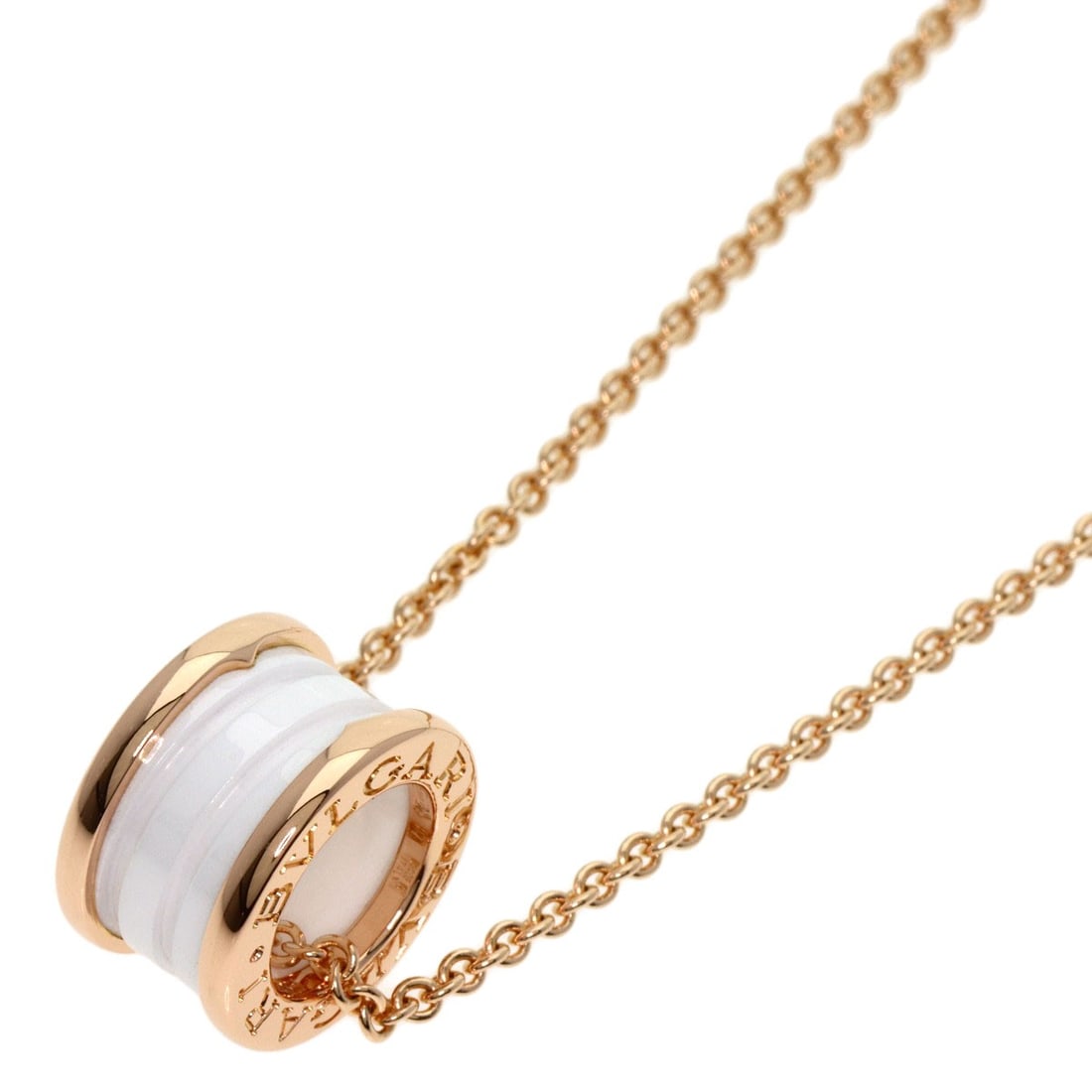 Gold BVLGARI B.zero1 White Ceramic Necklace K18 Pink: Gold BVLGARI B.zero1 White Ceramic Necklace K18 Pink This listing features Gold BVLGARI B.zero1 White Ceramic Necklace K18 Pink. Item specifics are provided below. Item Specifics: Brand: BVLGARI