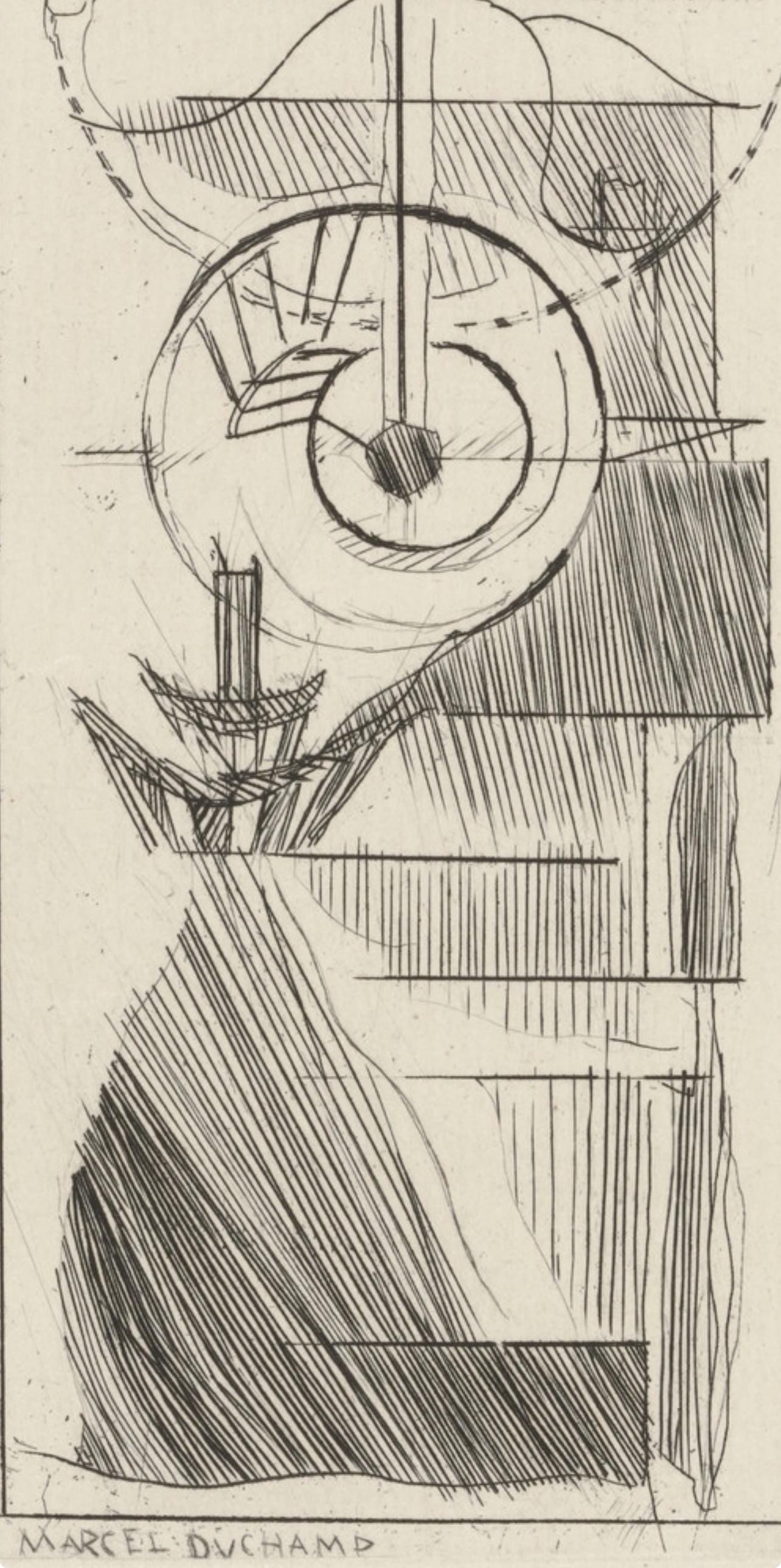 Etching - Marcel Duchamp - Composition - Du cubisme - 3