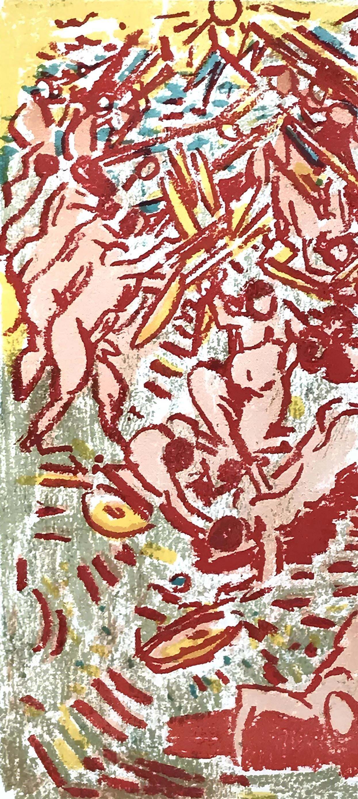 Lithograph - Andr Cottavoz - Composition - L'Odysse - 3