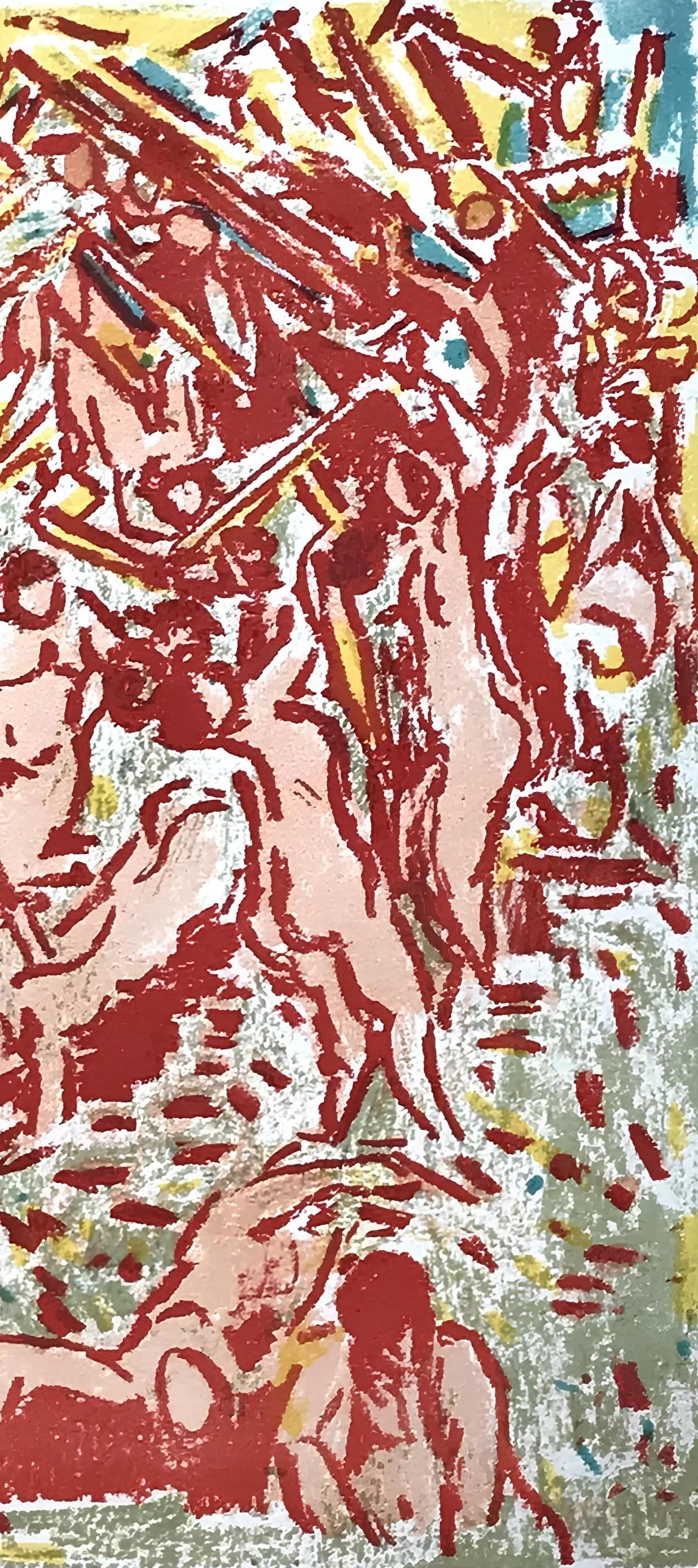 Lithograph - Andr Cottavoz - Composition - L'Odysse - 4