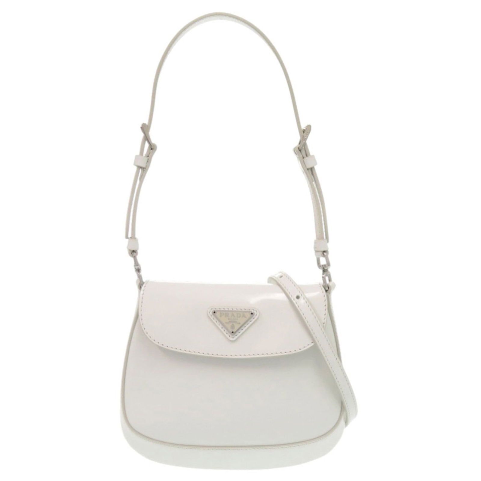 Leather Prada Shoulder Bag: Leather Prada Shoulder Bag This listing features Leather Prada Shoulder Bag. Item specifics are provided below. Item Specifics: Brand: Prada Type: Shoulder Bag Material: Leather Color: White Hardware