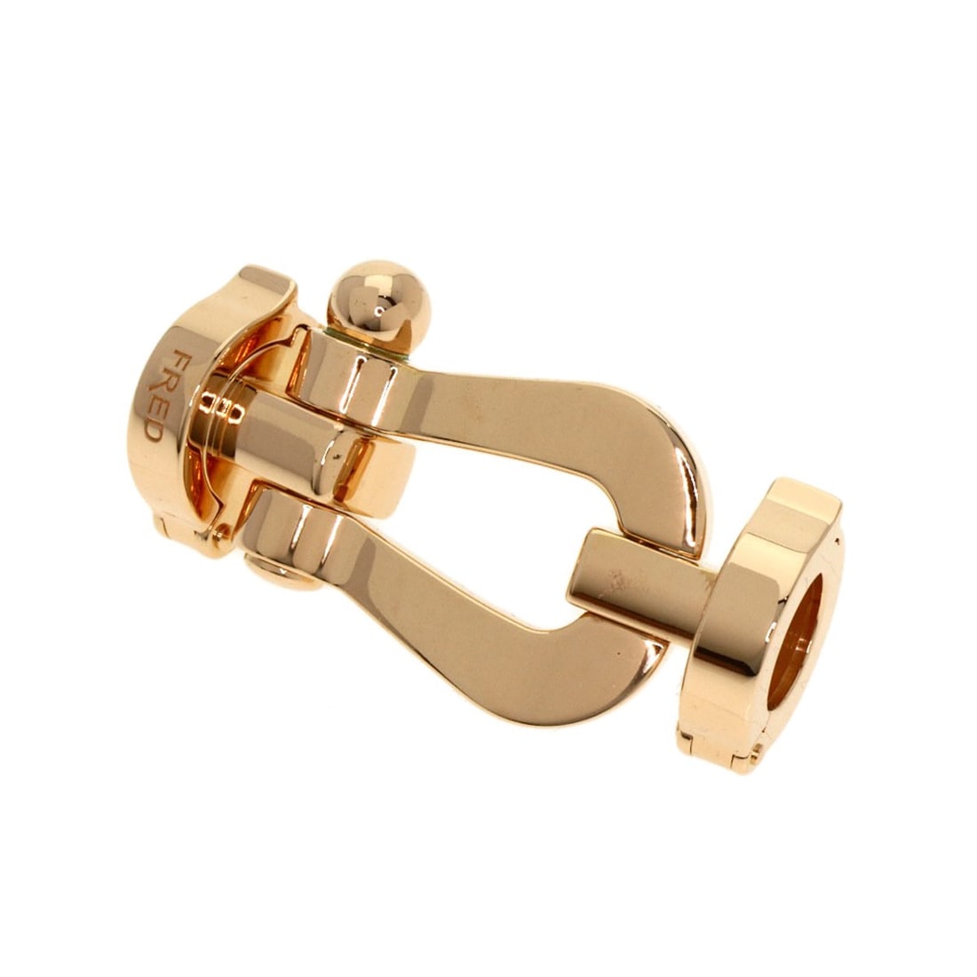 Gold FRED Force 10 Large Model Buckle Only Bracelet K18 Pink (1 of 7)