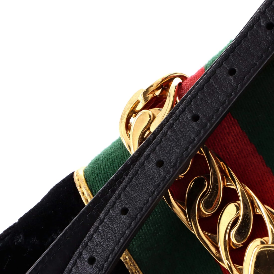 Small Gucci Sylvie Shoulder Bag GG Velvet - 8
