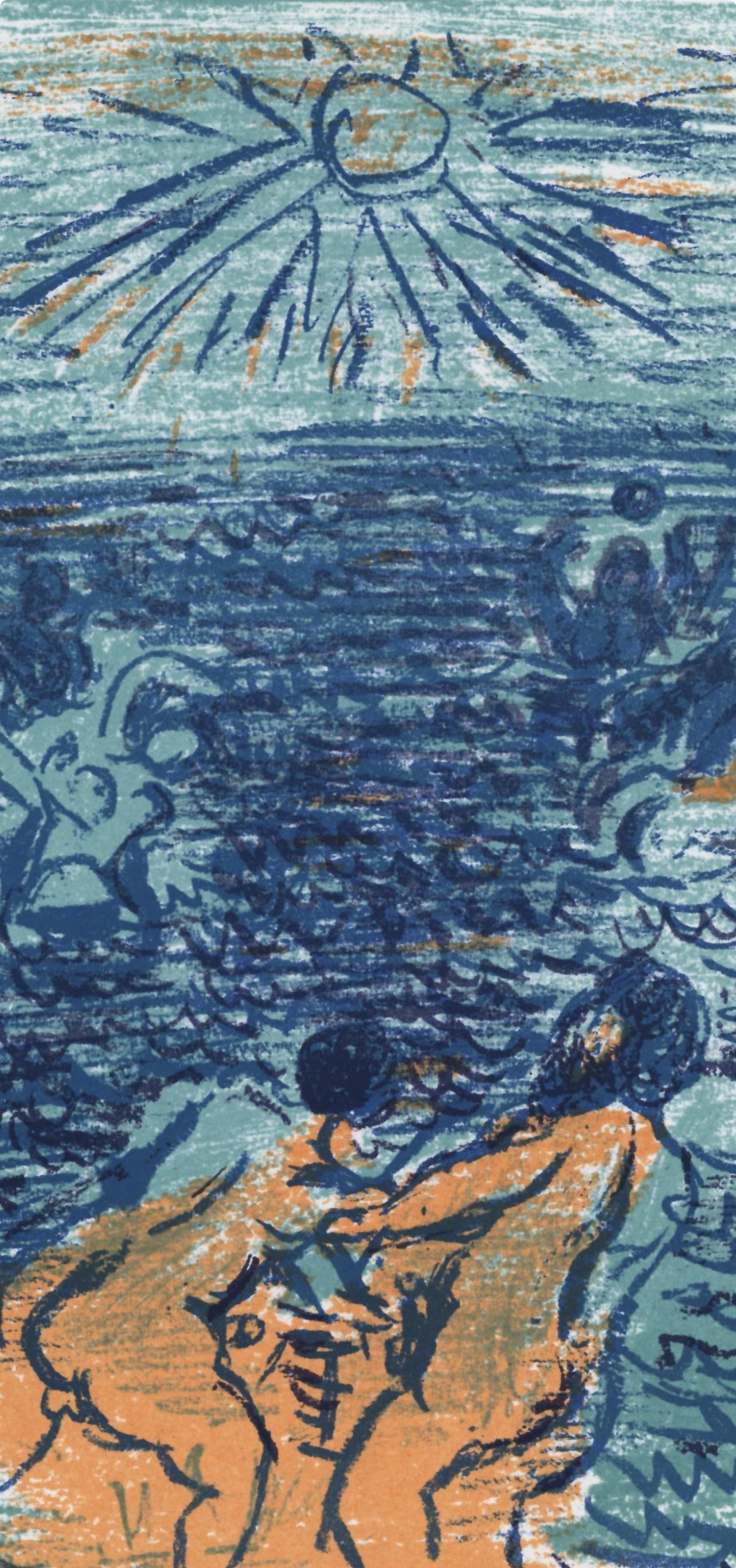 Lithograph - Andr Cottavoz - Composition - L'Odysse - 2