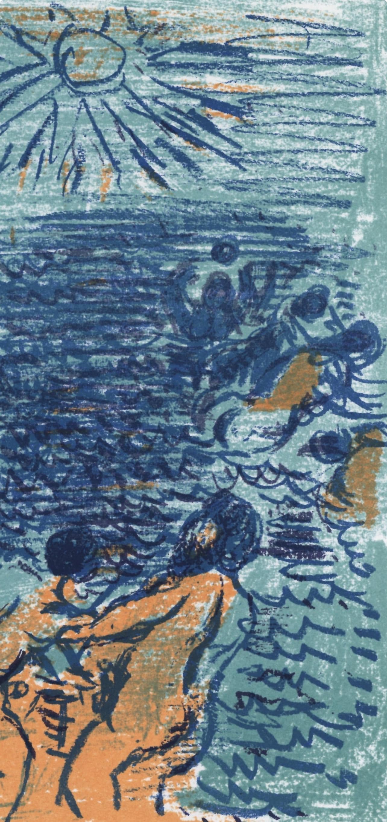 Lithograph - Andr Cottavoz - Composition - L'Odysse - 4