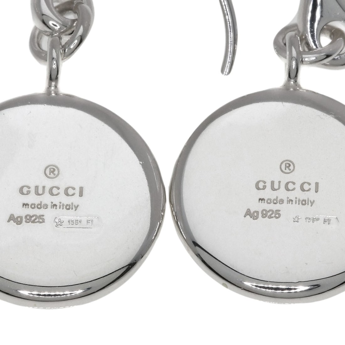 Silver GUCCI Circle Logo Hook earring - 3