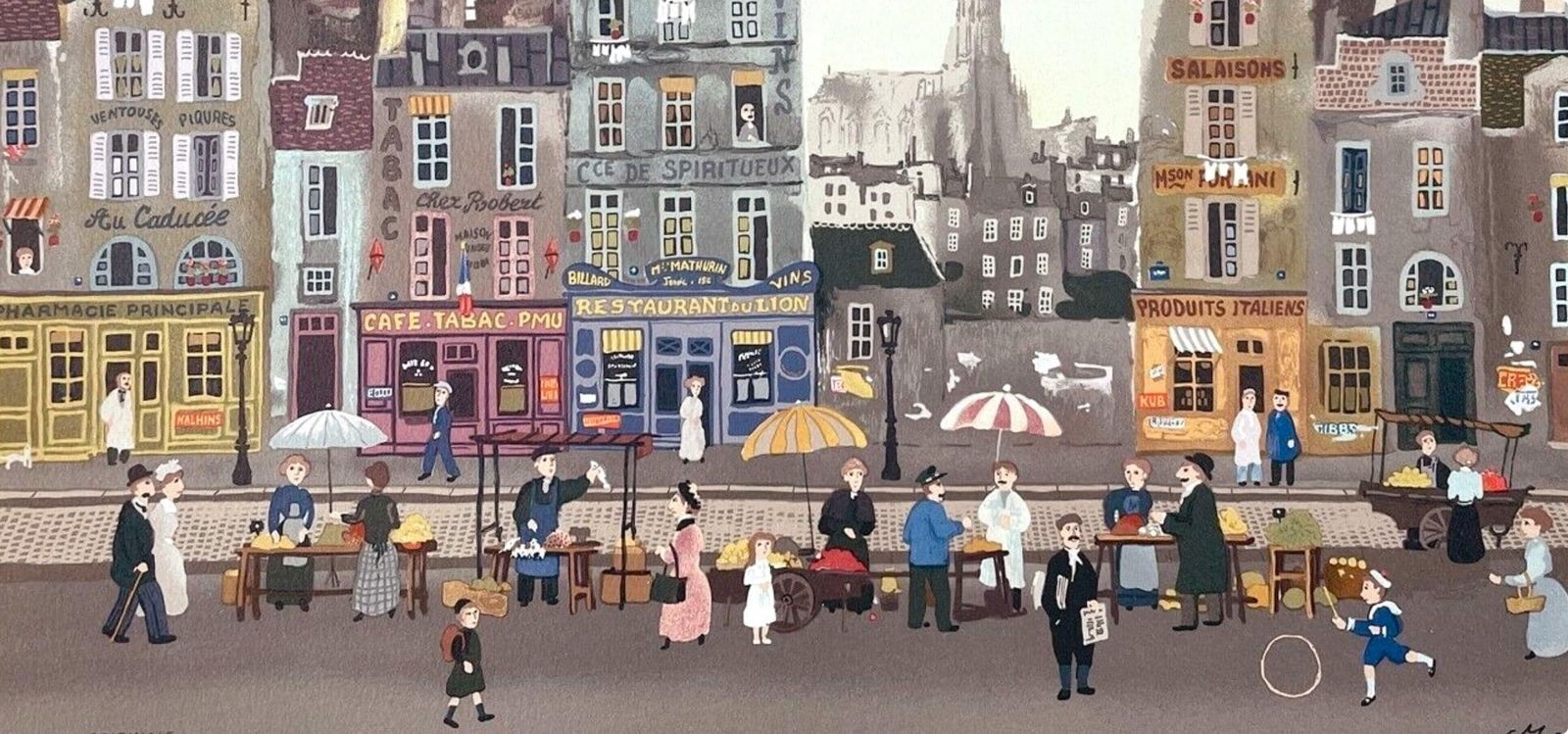 Lithograph - Michel Delacroix - Marchand des quatre-saisons - 2