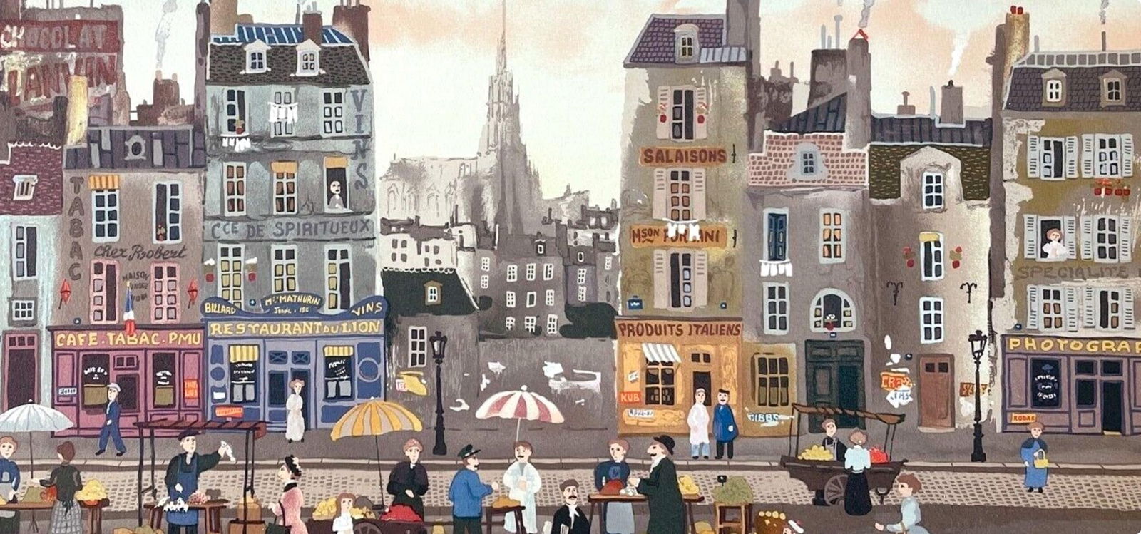 Lithograph - Michel Delacroix - Marchand des quatre-saisons - 4