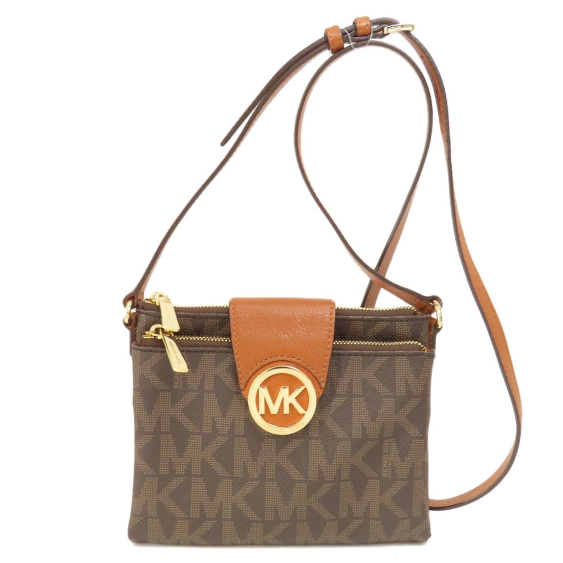 Canvas Michael Kors MK signature Shoulder Bag Leather Coated (1 of 20)