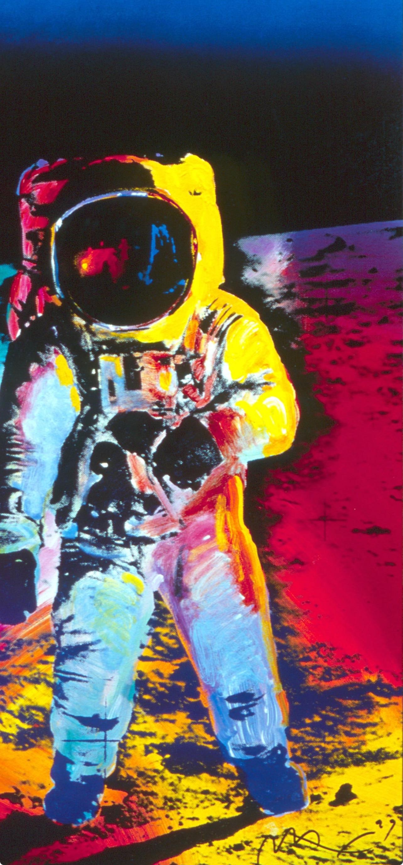 Official Edition Offset Lithograph - Peter Max - Apollo 11-Walking On The Moon - 1999 - Hand Signed - 3