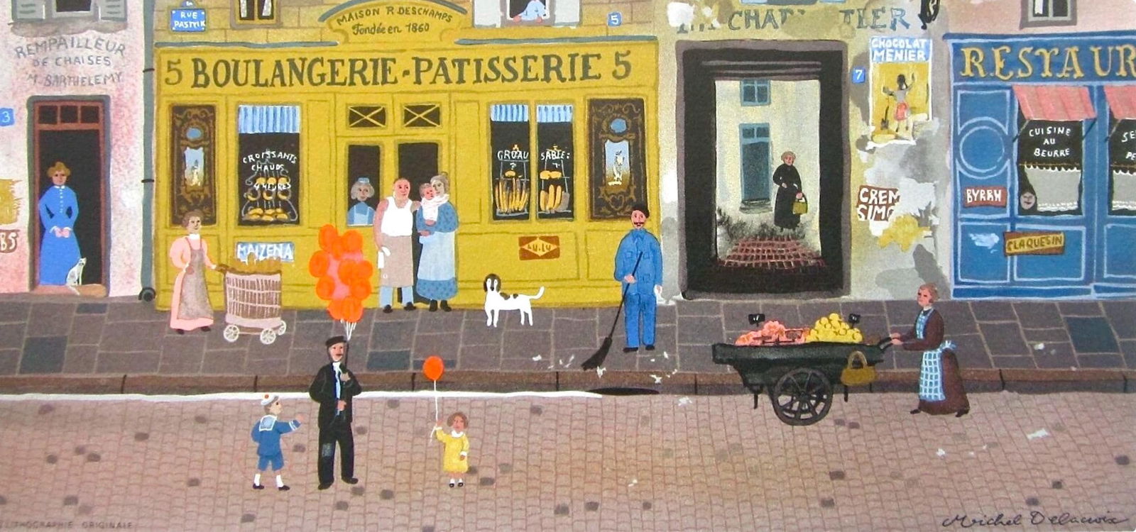 Lithograph - Michel Delacroix - Au Moulin de Paris - 2