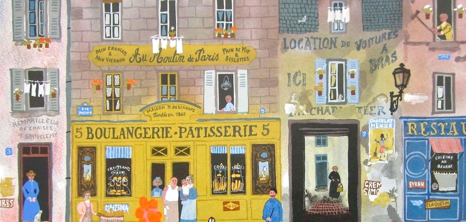 Lithograph - Michel Delacroix - Au Moulin de Paris - 3