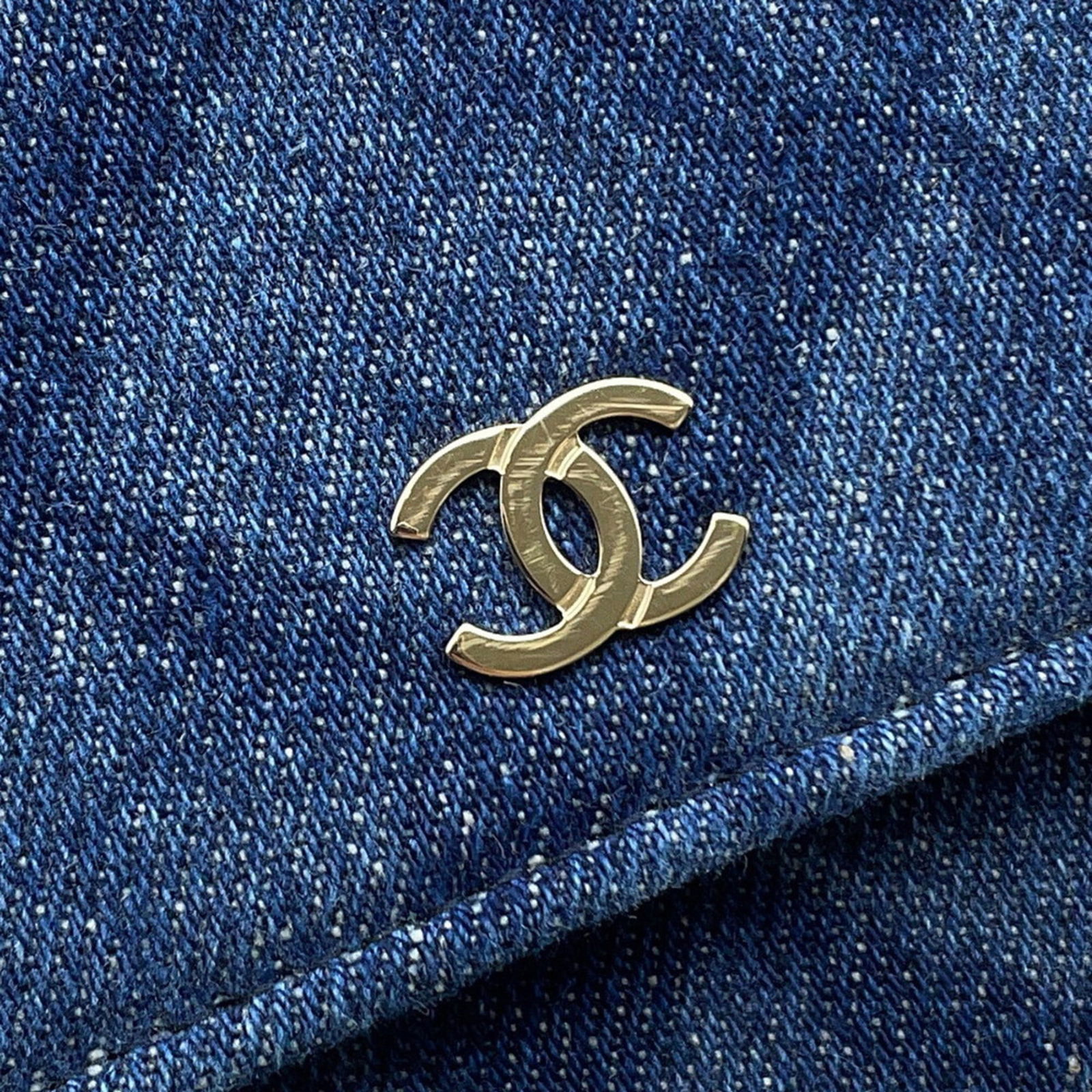 Leather - Chanel Chain/ Shoulder Wallet Denim - 6