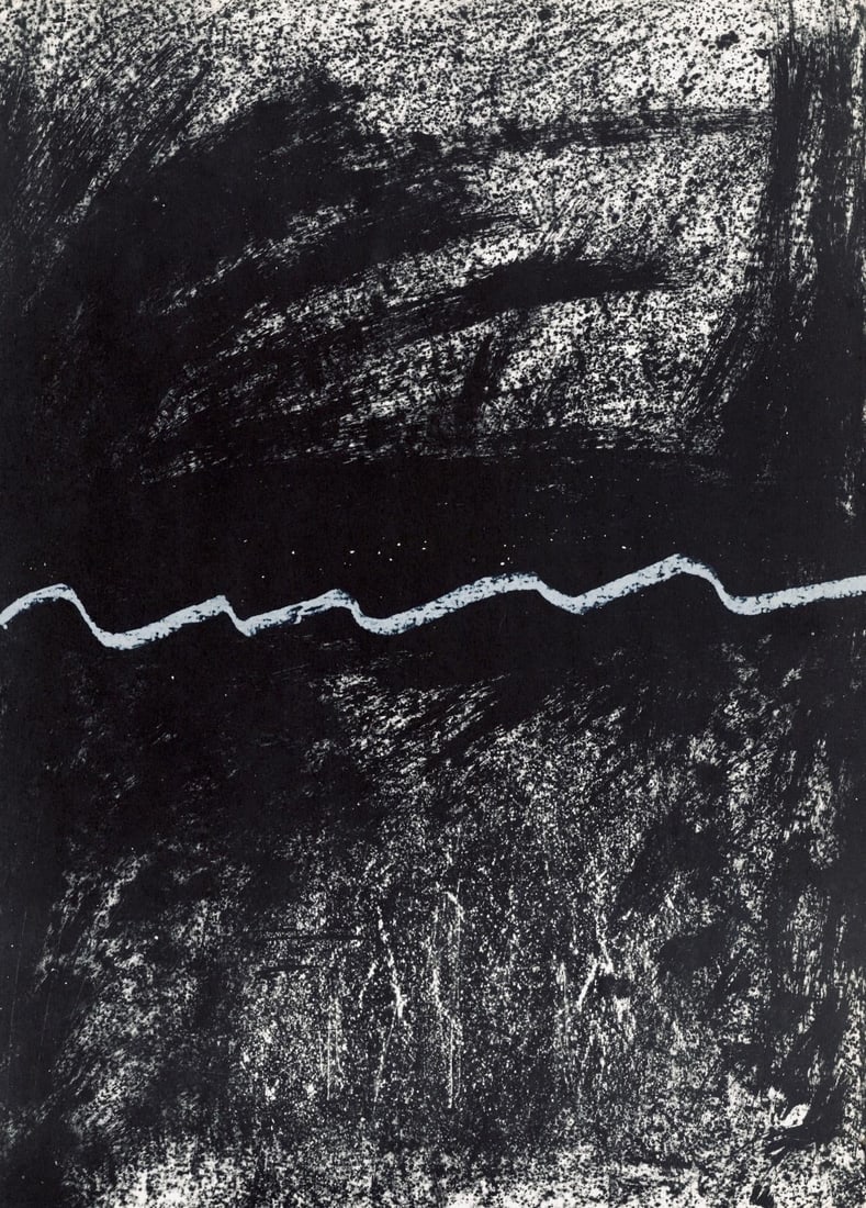 Lithograph - Antoni Tpies - Composition - Derrire le miroir (1 of 6)