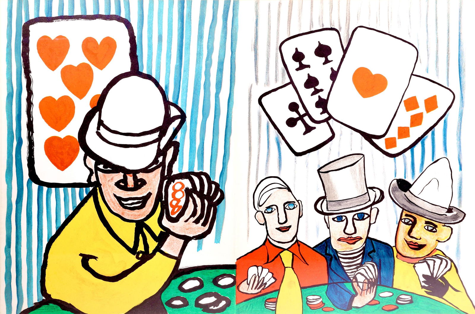 Lithograph - Alexander Calder - Joueurs de cartes I et II - Derrire le miroir: Lithograph - Alexander Calder - Joueurs de cartes I et II - Derrire le miroir This listing features Lithograph - Alexander Calder - Joueurs de cartes I et II - Derrire le miroir. Item specifics are pr