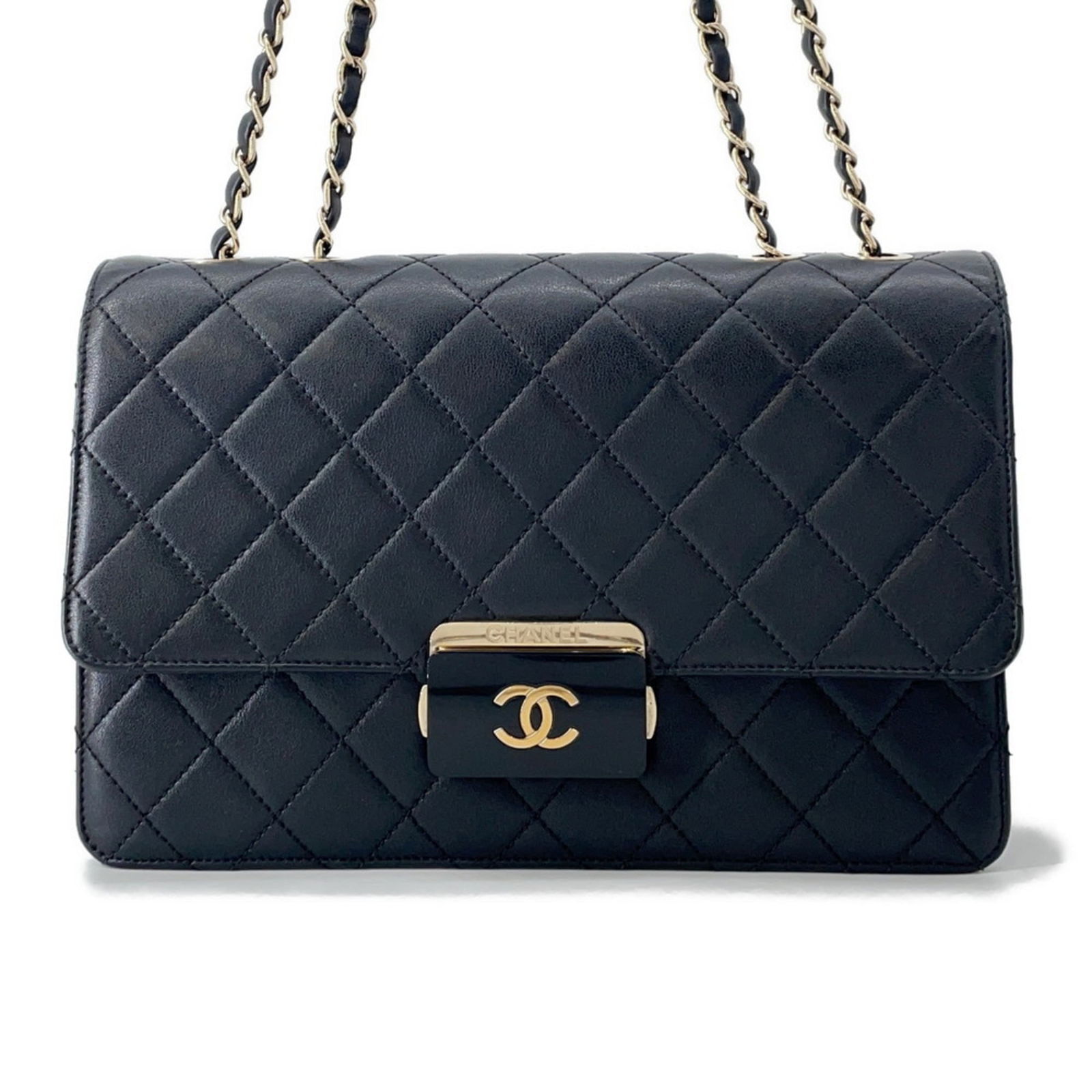 Leather Chanel Shoulder Bag: Leather Chanel Shoulder Bag This listing features Leather Chanel Shoulder Bag. Item specifics are provided below. Item Specifics: Brand: Chanel Type: Shoulder Bag Material: Leather Color: Black