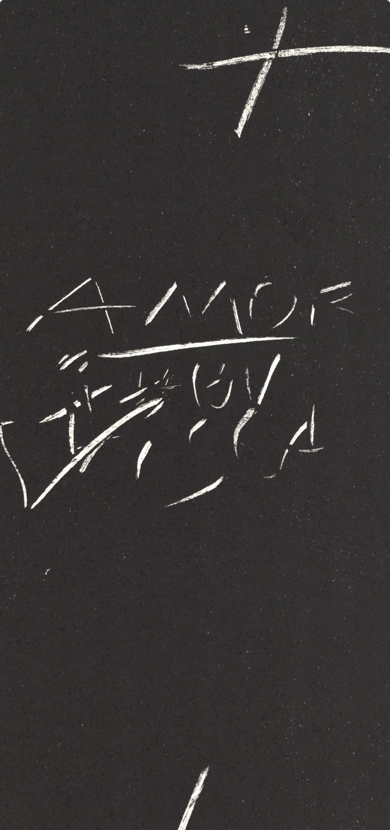 Lithograph - Antoni Tpies - Composition - Derrire le miroir - 3