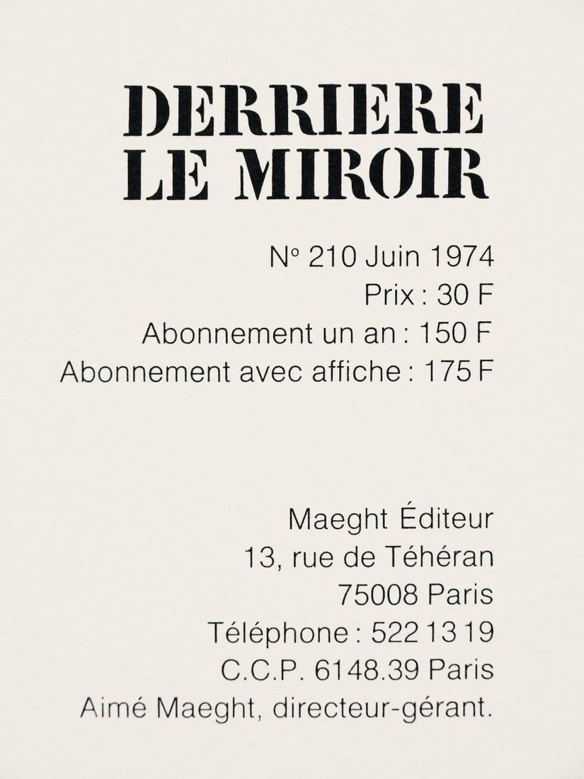 Lithograph - Antoni Tpies - Composition - Derrire le miroir - 6