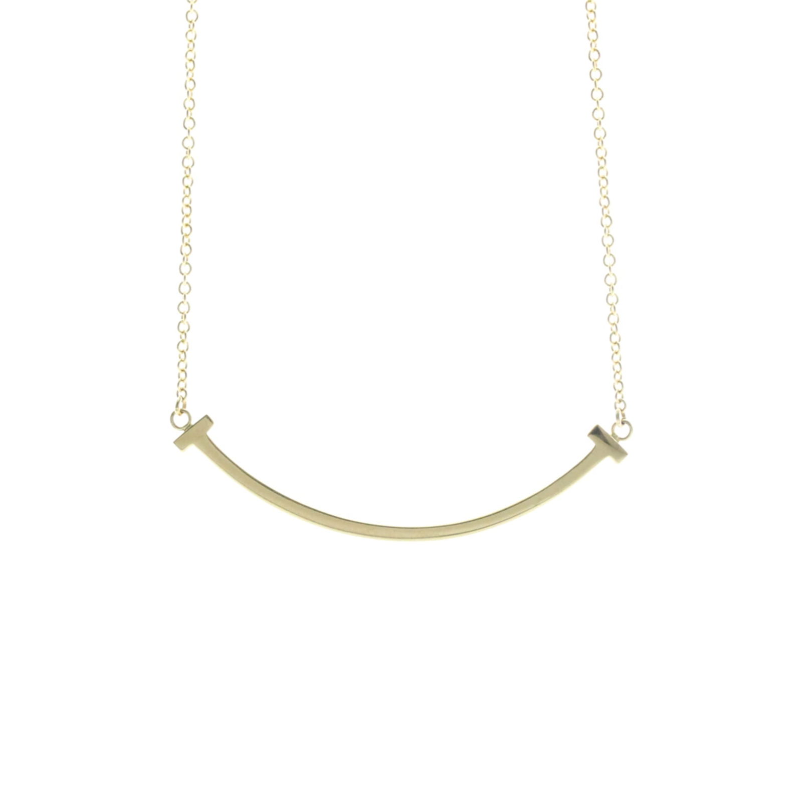 Women Fashion Pendant Necklace (Gold) - Tiffany T Smile Small Necklace Yellow Gold (18K) No Stone: Women Fashion Pendant Necklace (Gold) - Tiffany T Smile Small Necklace Yellow Gold (18K) No Stone Men This listing features Women Fashion Pendant Necklace (Gold) - Tiffany T Smile Small Necklace
