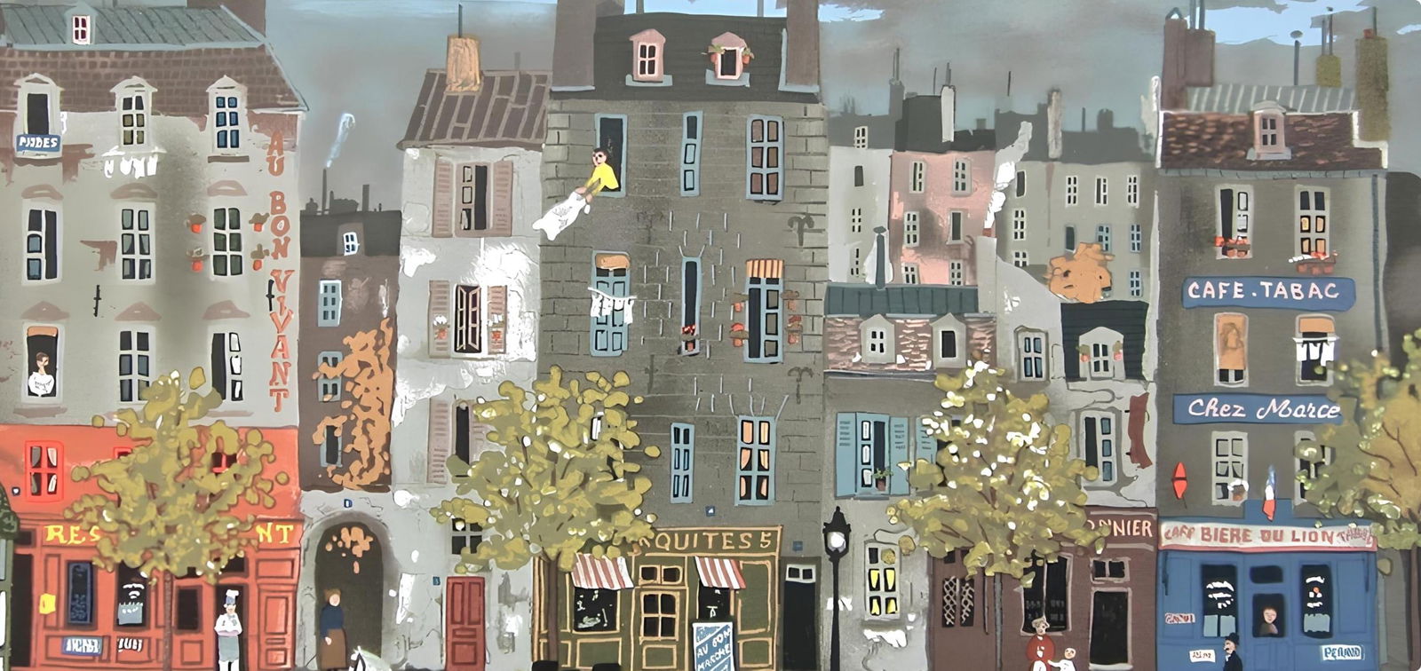 Lithograph - Michel Delacroix - Au Bon Vivant - 3