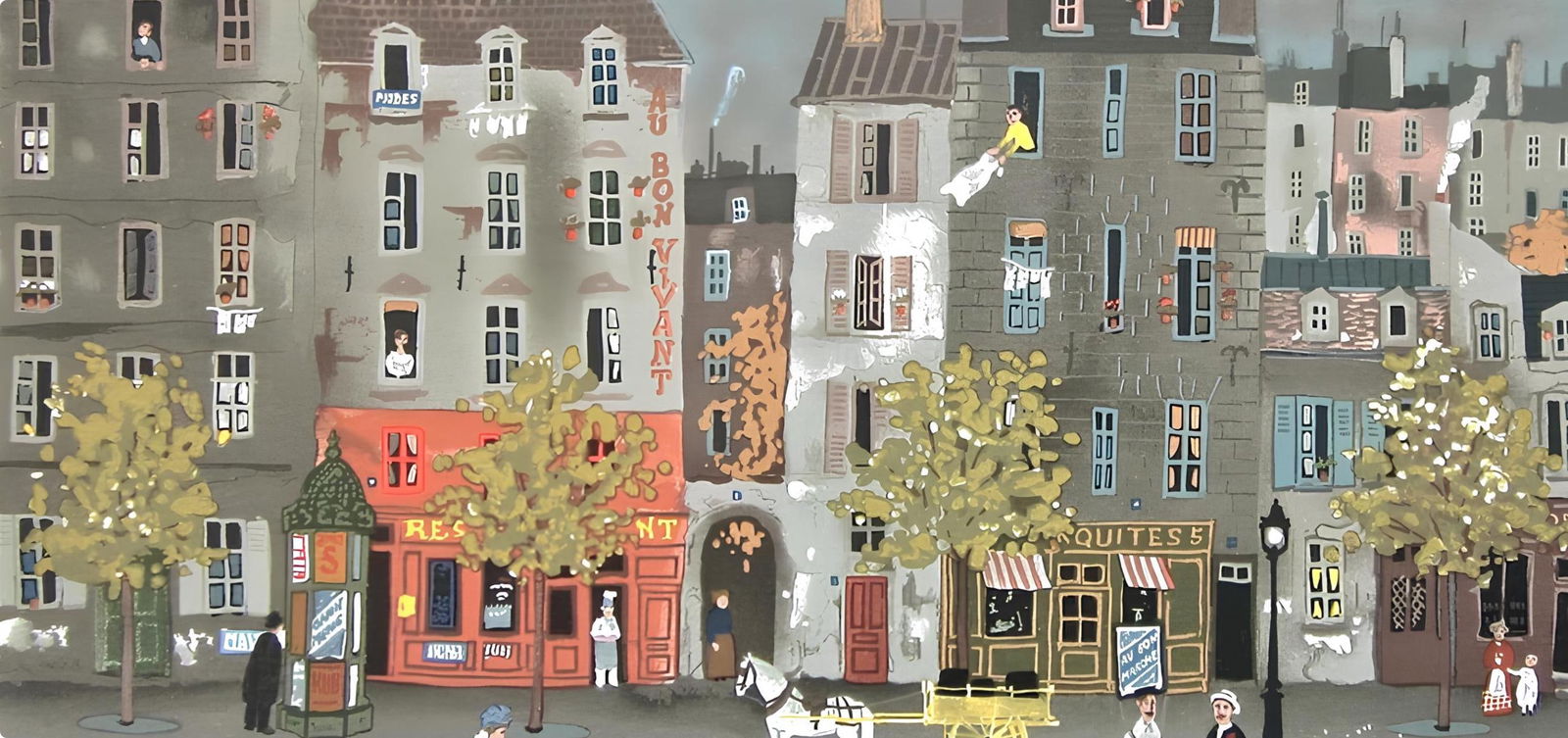 Lithograph - Michel Delacroix - Au Bon Vivant - 4