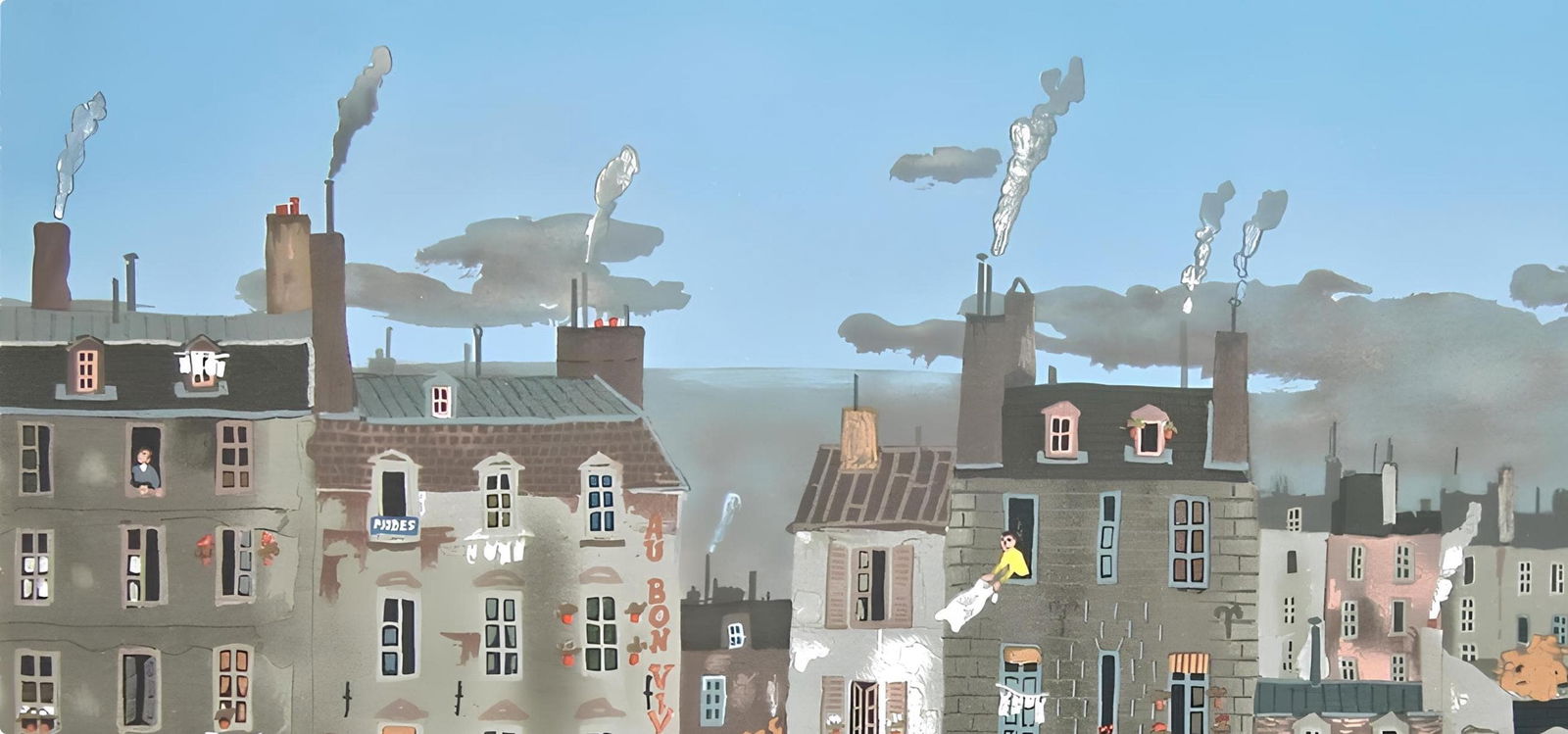 Lithograph - Michel Delacroix - Au Bon Vivant - 5