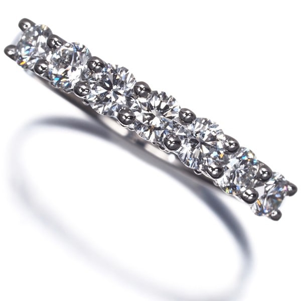 Platinum Gstv Ring Diamond 0.85Ct 7P Us7.25-7.5 950 (1 of 5)