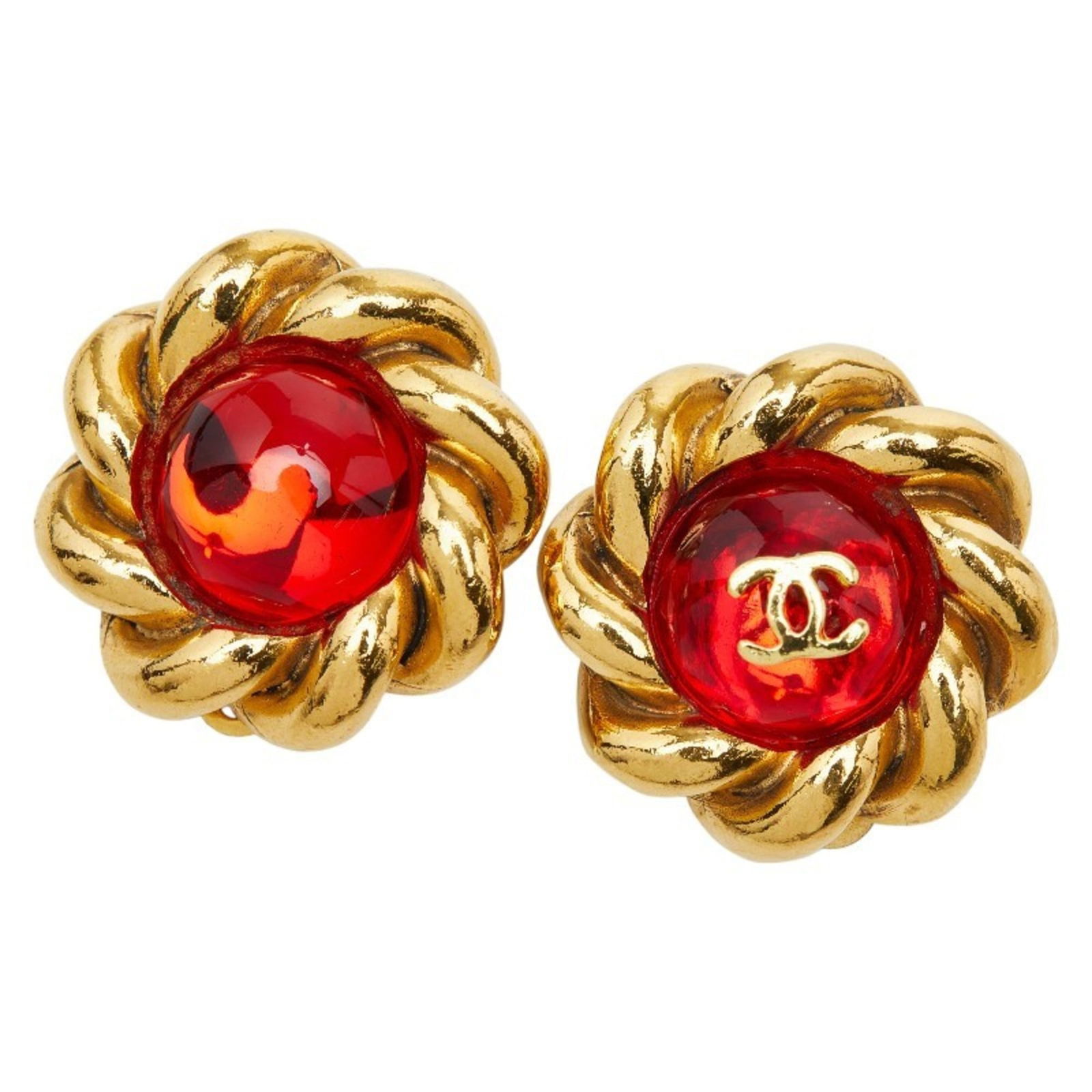 Glass Chanel Clip Earrings: Glass Chanel Clip Earrings This listing features Glass Chanel Clip Earrings. Item specifics are provided below. Item Specifics: Brand: Chanel Type: Clip Earrings Gender: Women Material: Glass Color: G