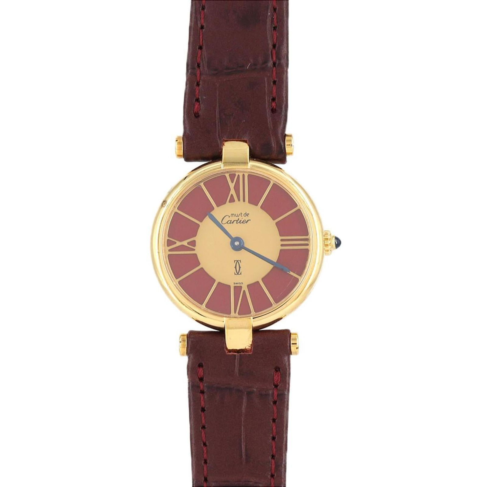 Wristwatch Cartier: Wristwatch Cartier This listing features Wristwatch Cartier. Item specifics are provided below. Item Specifics: Brand: Cartier Type: Wristwatch Gender: Women Material (Case): Gold Plated Color: