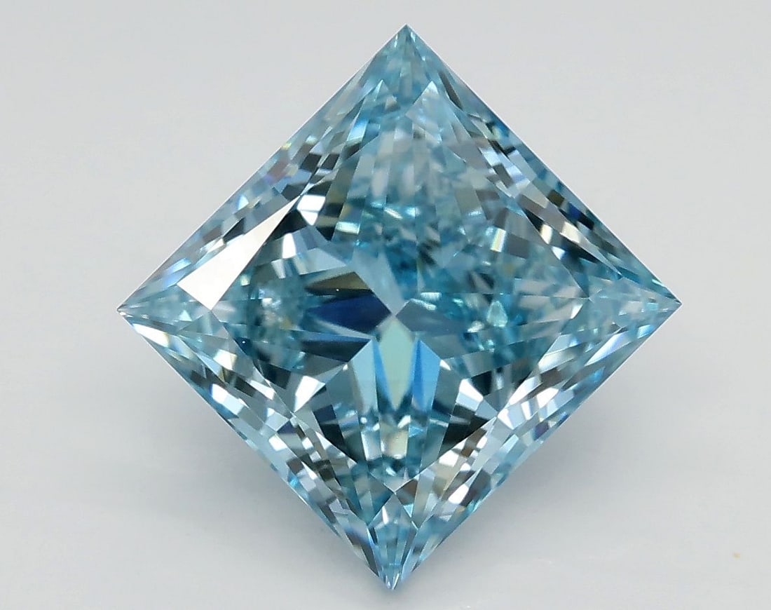 Loose Lab Diamond - IGI Princess 3.5ct Fancy Vivid Blue SI1 (1 of 1)