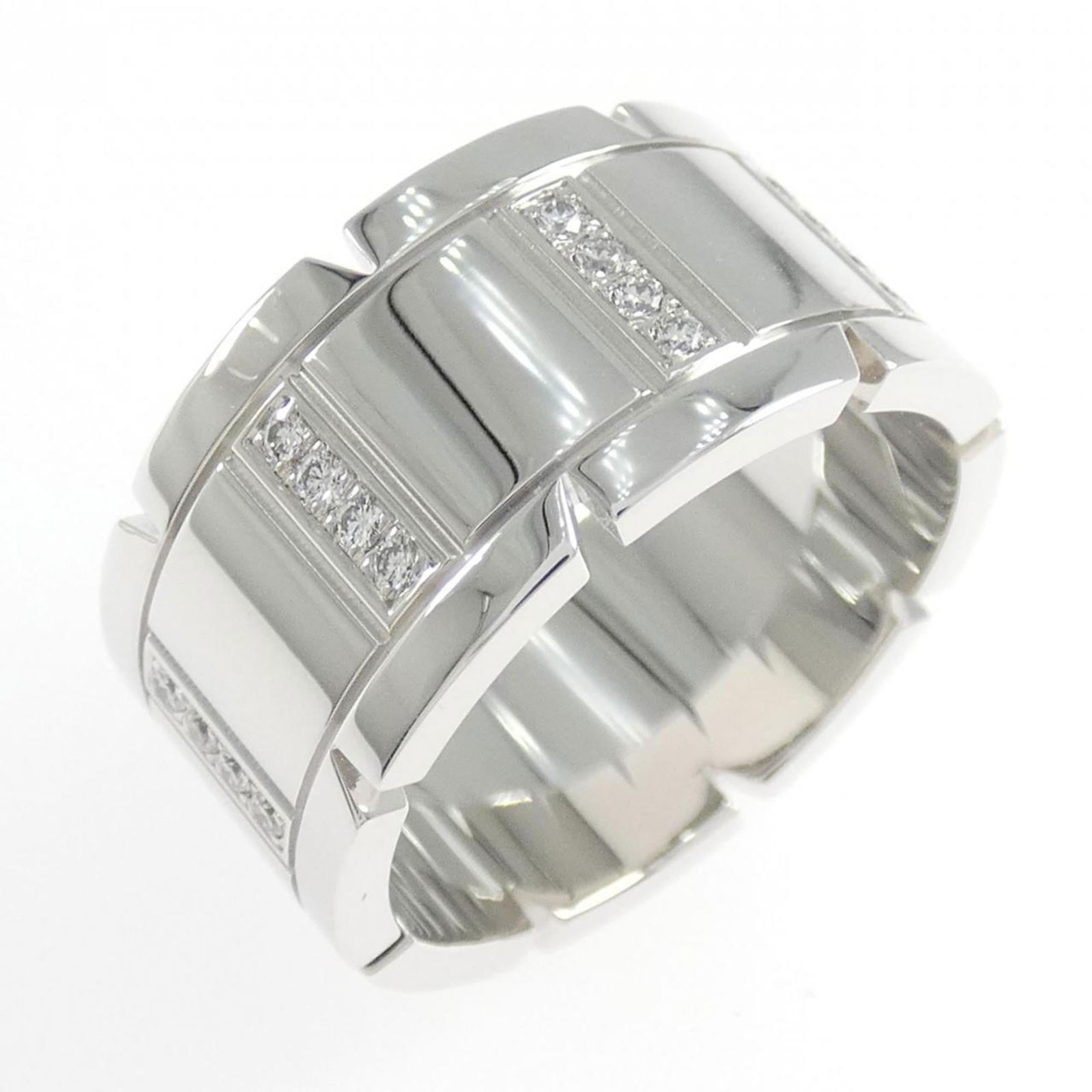(18K) Cartier Band Ring White Gold (1 of 4)