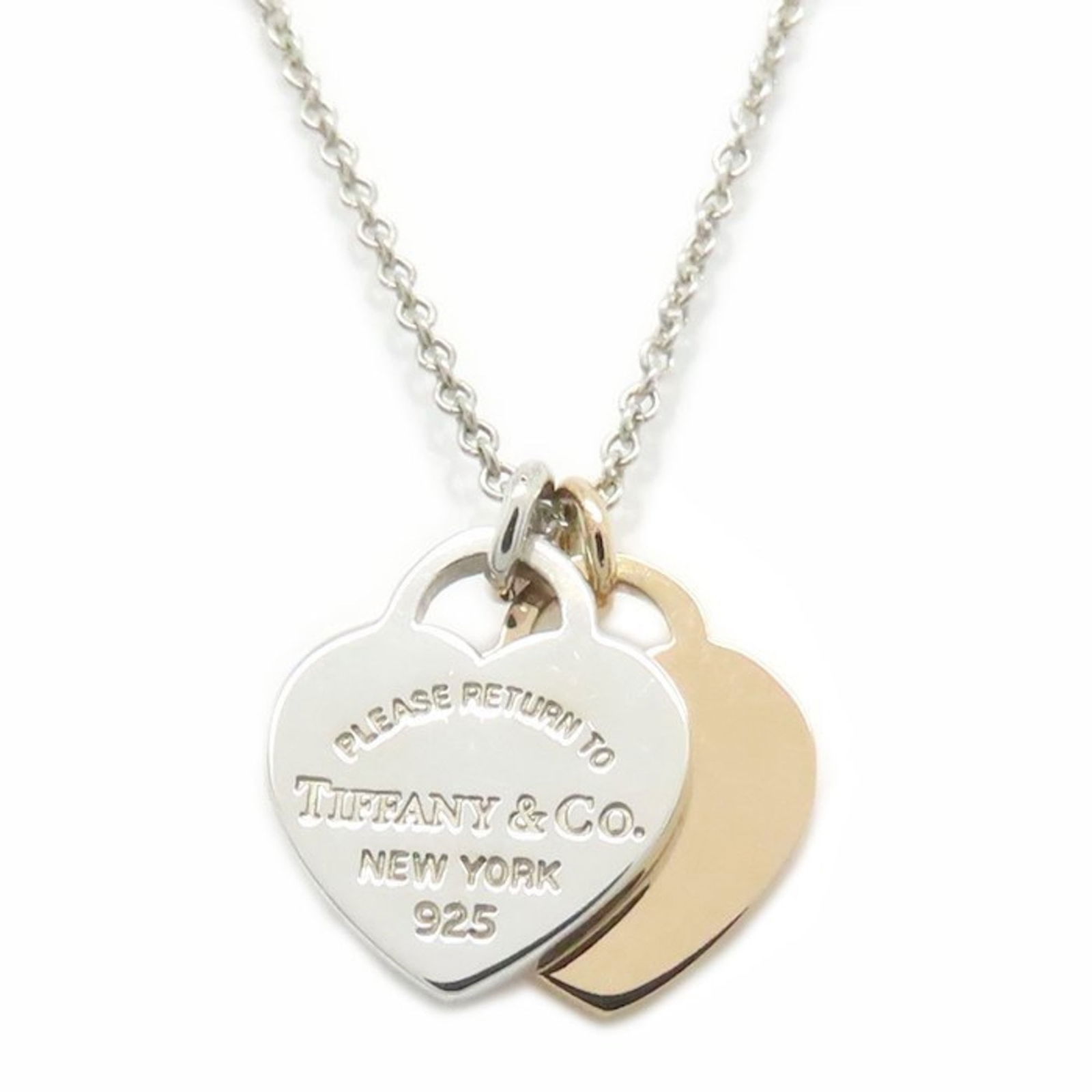 294945 - TIFFANY & Co. Return to Tiffany Double Heart Tag Necklace in SV925 and 18K Gold - Women's: 294945 - TIFFANY & Co. Return to Tiffany Double Heart Tag Necklace in SV925 and 18K Gold - Women's This listing features 294945 - TIFFANY & Co. Return to Tiffany Double Heart Tag Necklace in SV925