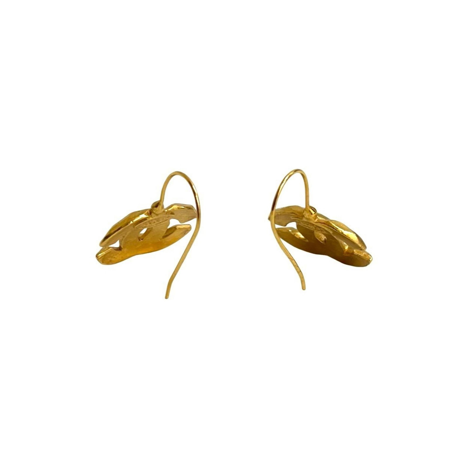 Plating Chanel Stud Earrings Gold - 5