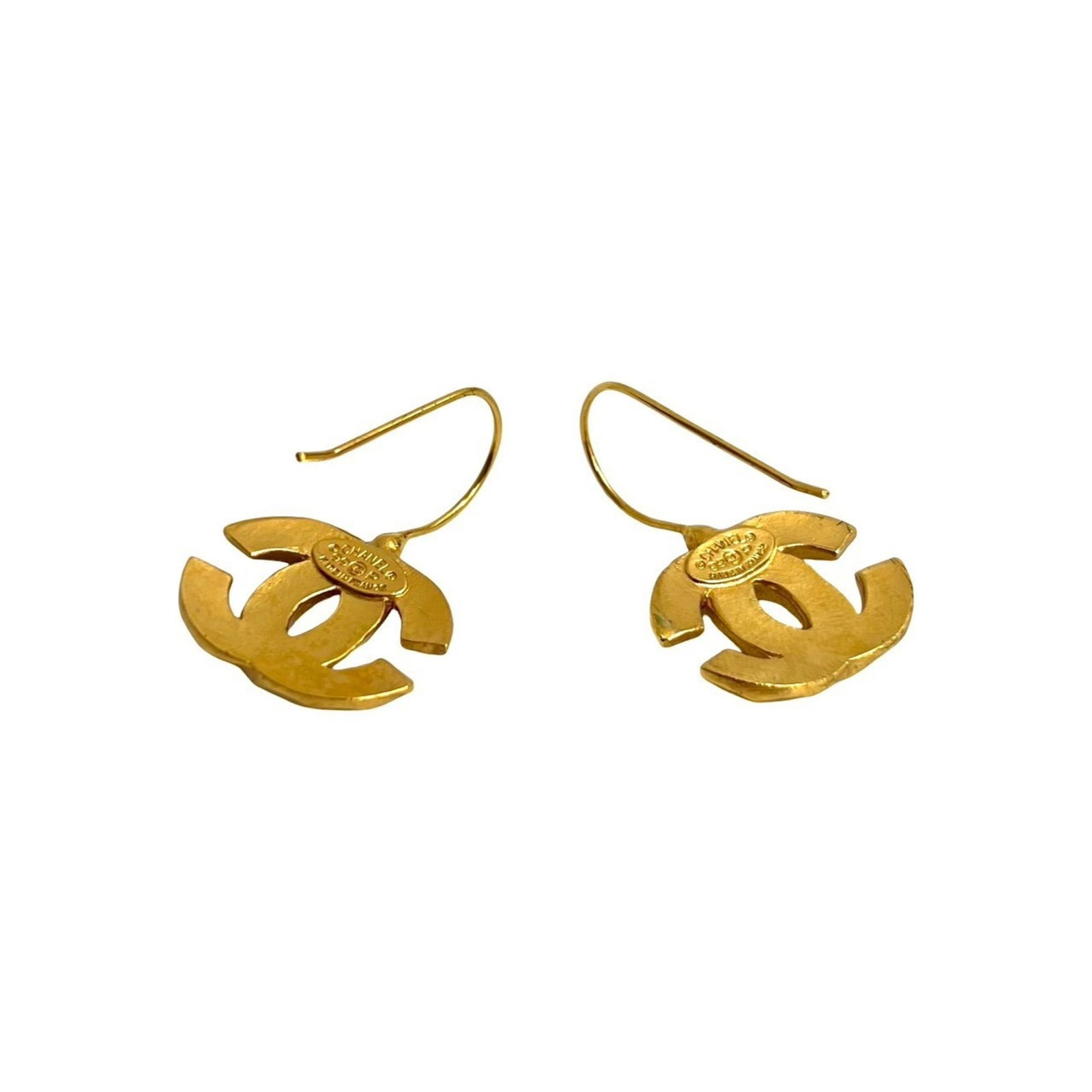 Plating Chanel Stud Earrings Gold - 7
