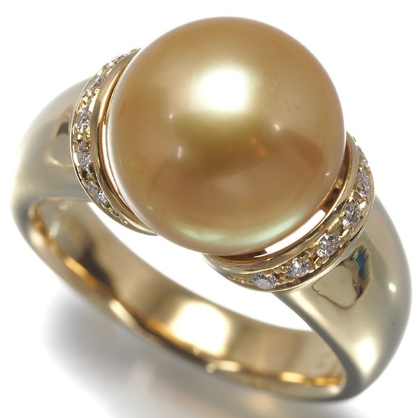Yg Tasaki Ring Golden South Sea Pearl 11.0Mm Diamond 0.12Ct Us6-6.25 18K: Yg Tasaki Ring Golden South Sea Pearl 11.0Mm Diamond 0.12Ct Us6-6.25 18K This listing features Yg Tasaki Ring Golden South Sea Pearl 11.0Mm Diamond 0.12Ct Us6-6.25 18K. Item specifics are provided