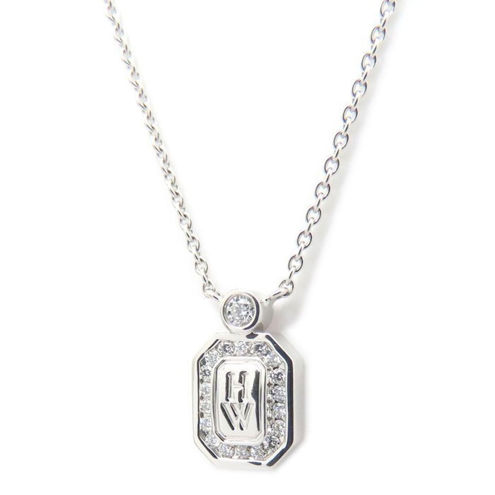 PEDWRD16HWL 294883 - HARRY WINSTON HW Logo Necklace with Diamonds - 18K White Gold - Women's: PEDWRD16HWL 294883 - HARRY WINSTON HW Logo Necklace with Diamonds - 18K White Gold - Women's This listing features PEDWRD16HWL 294883 - HARRY WINSTON HW Logo Necklace with Diamonds - 18K White Gold -