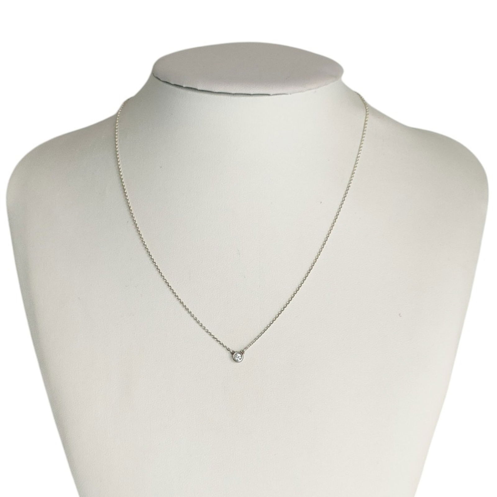 Women's. Luxs Pre-owned Brand. - TIFFANY & Co. Silver 925 Tiffany Diamond By the Yard Chain Necklace (1 of 9)