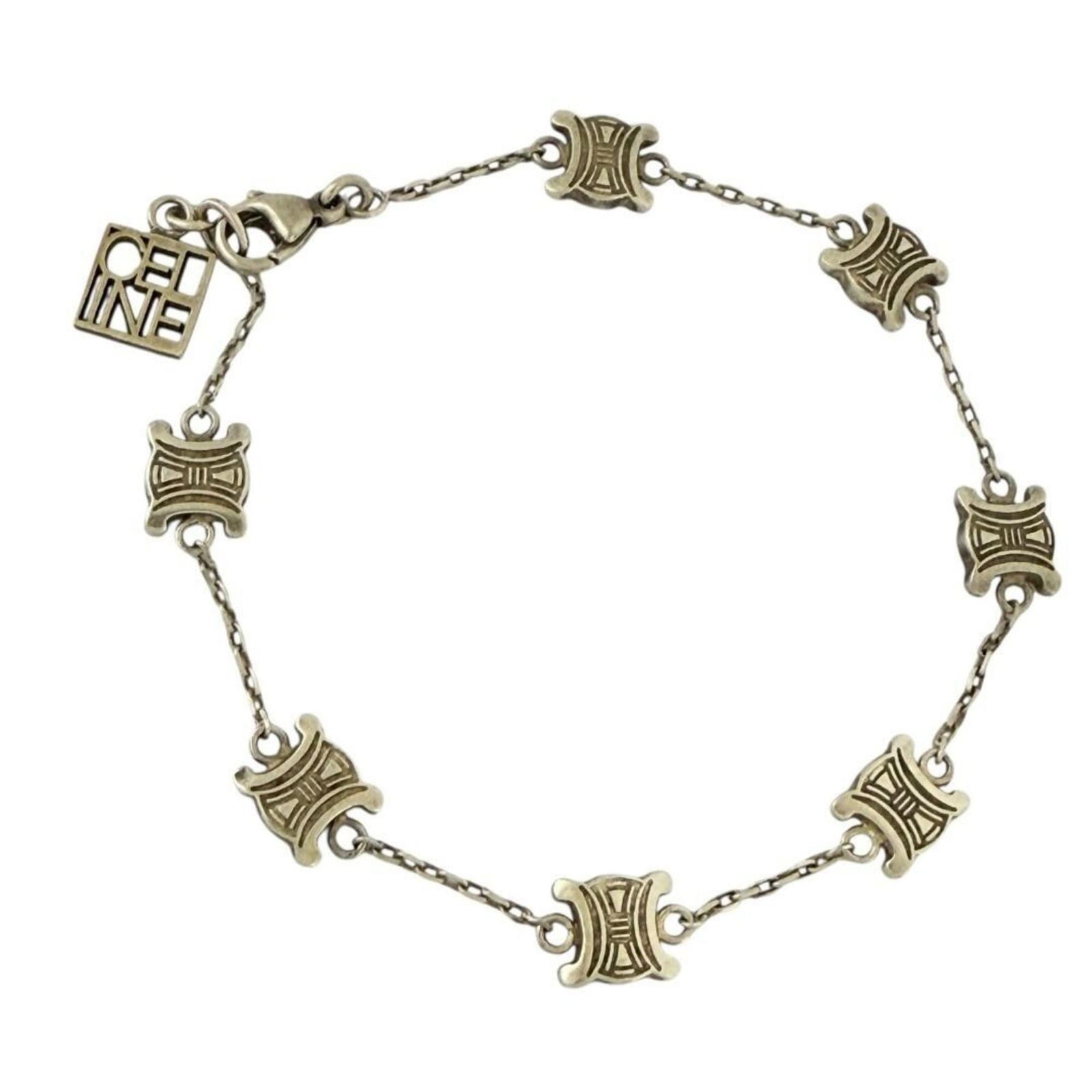 Metal Celine Charm Bracelet: Metal Celine Charm Bracelet This listing features Metal Celine Charm Bracelet. Item specifics are provided below. Item Specifics: Brand: Celine Type: Charm Bracelet Gender: Men,Women Material: Metal