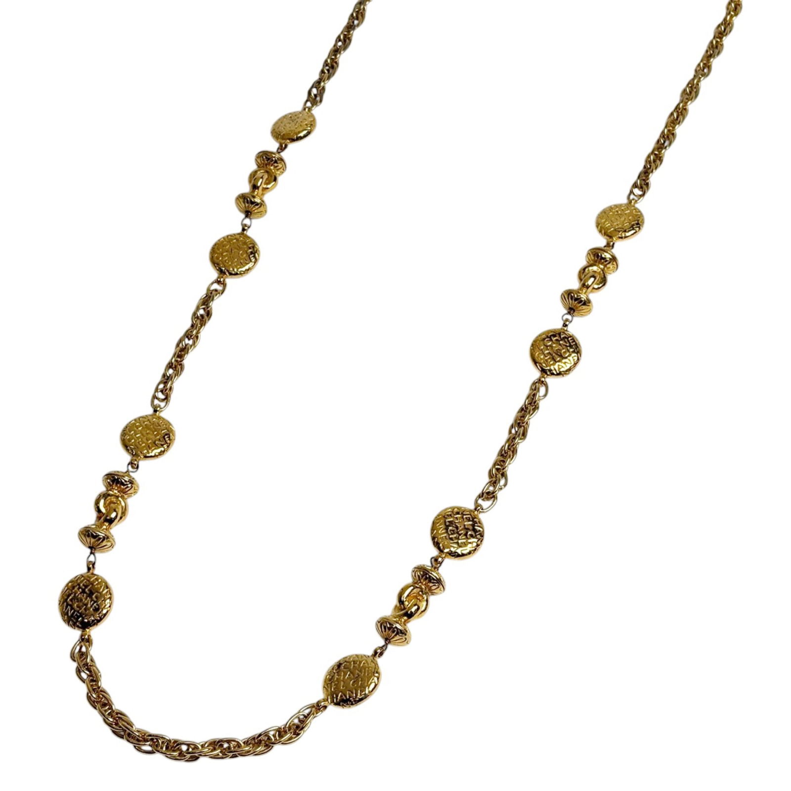 Women's CHANEL Logo Necklace Long GP Gold: Women's CHANEL Logo Necklace Long GP Gold This listing features Women's CHANEL Logo Necklace Long GP Gold. Item specifics are provided below. Item Specifics: Brand: Chanel Necklace Type: Necklace