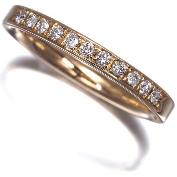 Gold Ring Diamond 11P Us6-6.25 18K 750 Yellow (1 of 5)