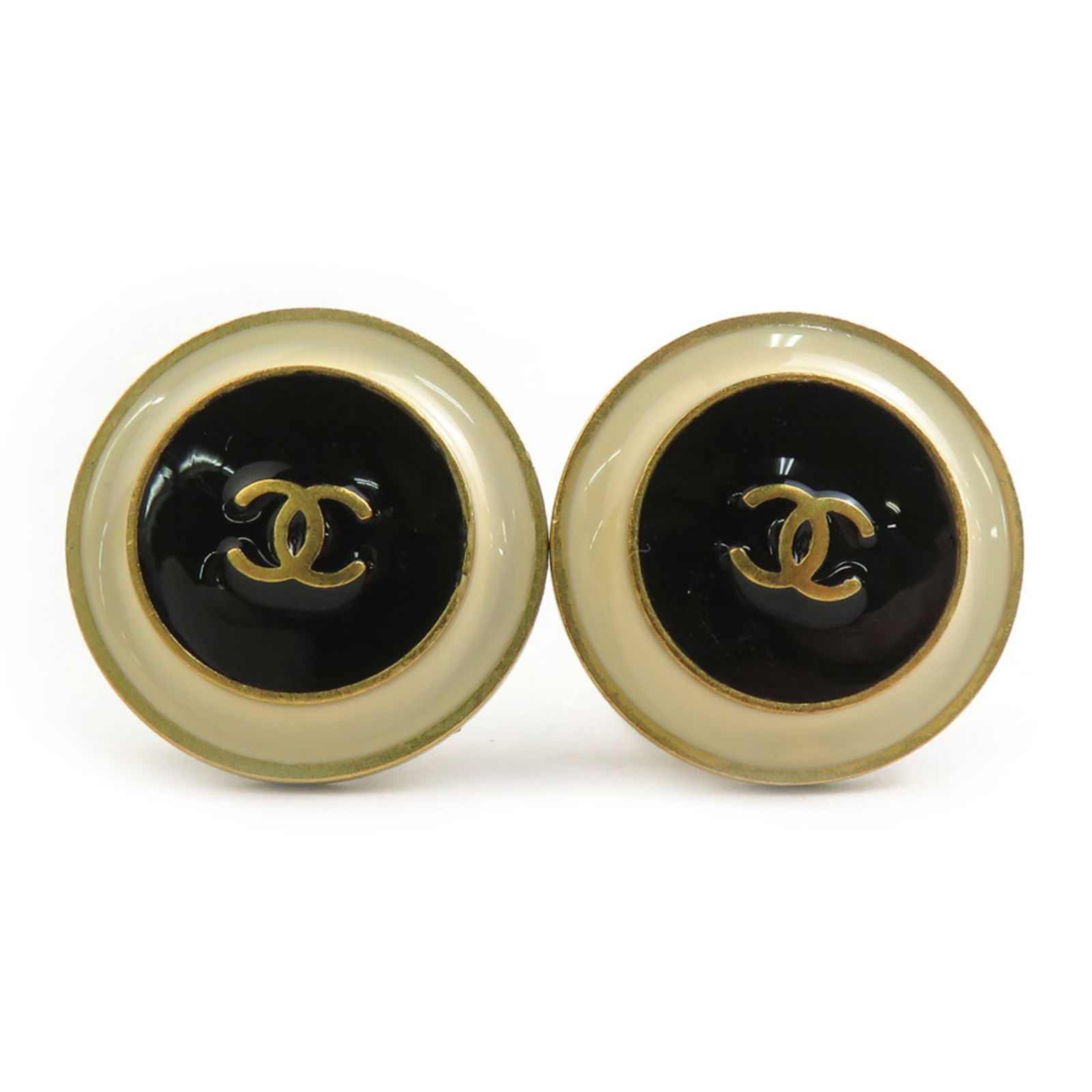 Metal Chanel Clip Earrings (1 of 5)