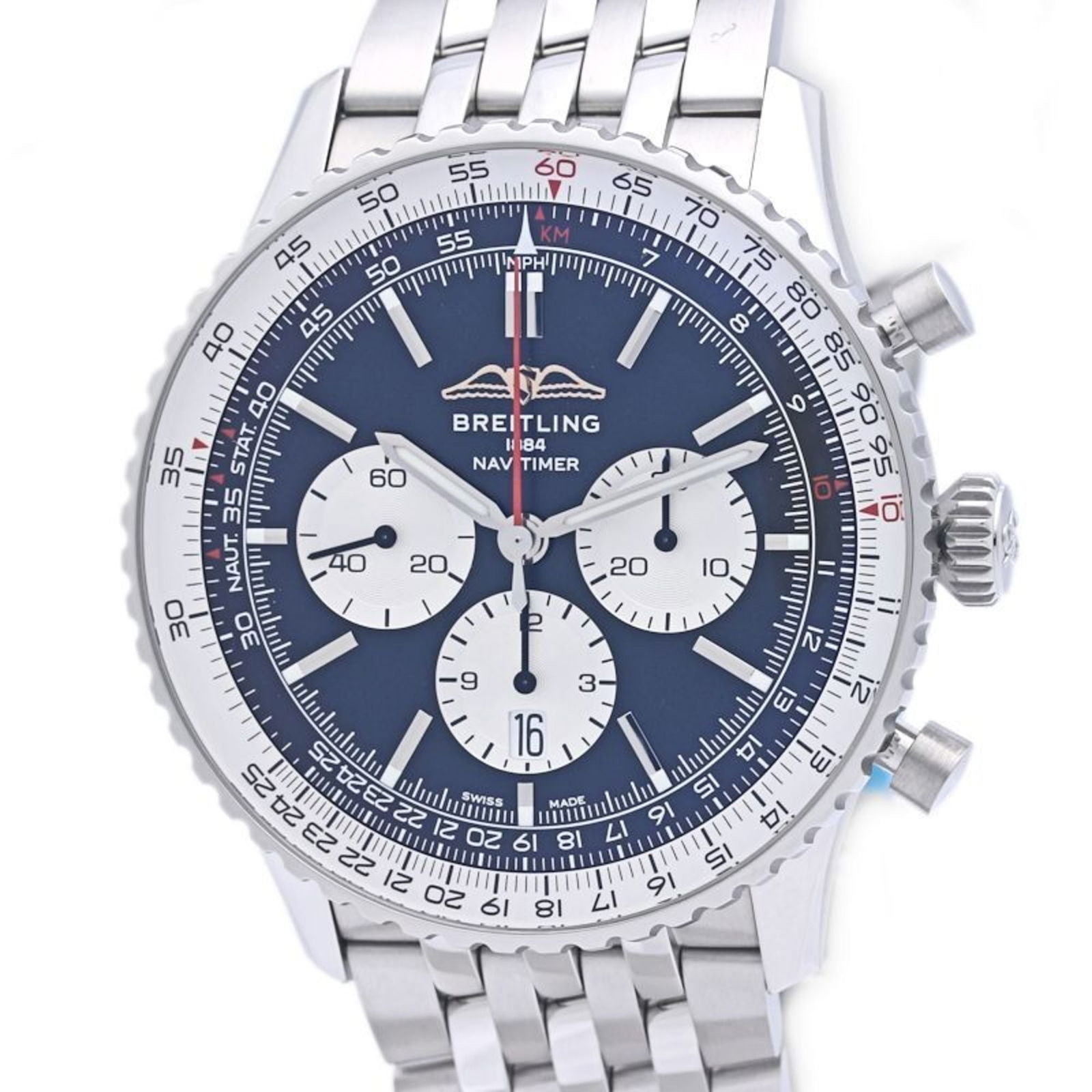 Wristwatch Breitling: Wristwatch Breitling This listing features Wristwatch Breitling. Item specifics are provided below. Item Specifics: Brand: Breitling Type: Wristwatch Gender: Men Material (Case): Stainless Steel Mater