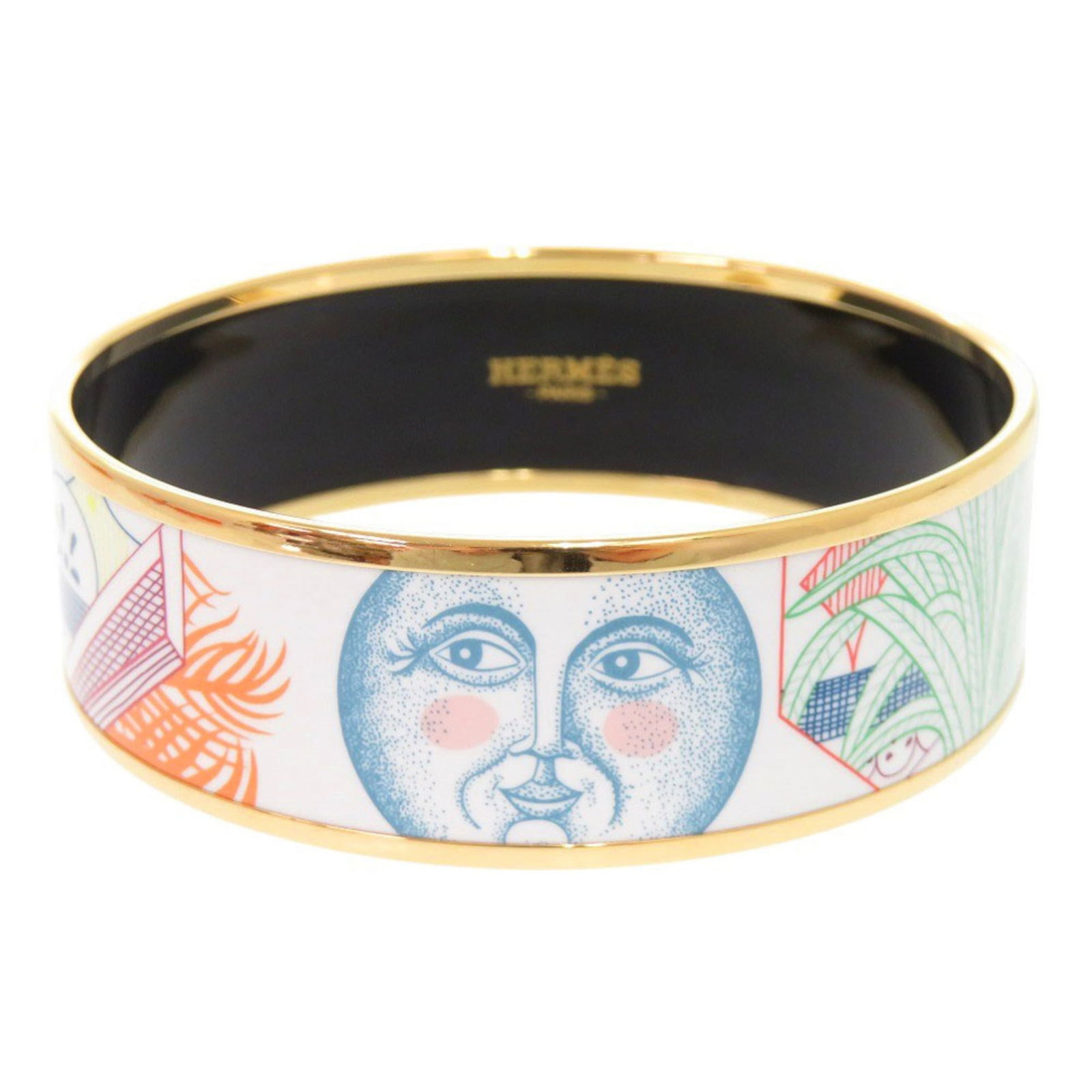 Metal Hermes Bangle: Metal Hermes Bangle This listing features Metal Hermes Bangle. Item specifics are provided below. Item Specifics: Brand: Hermes Type: Bangle Gender: Women Material: Metal Color: Multi-Color Length: