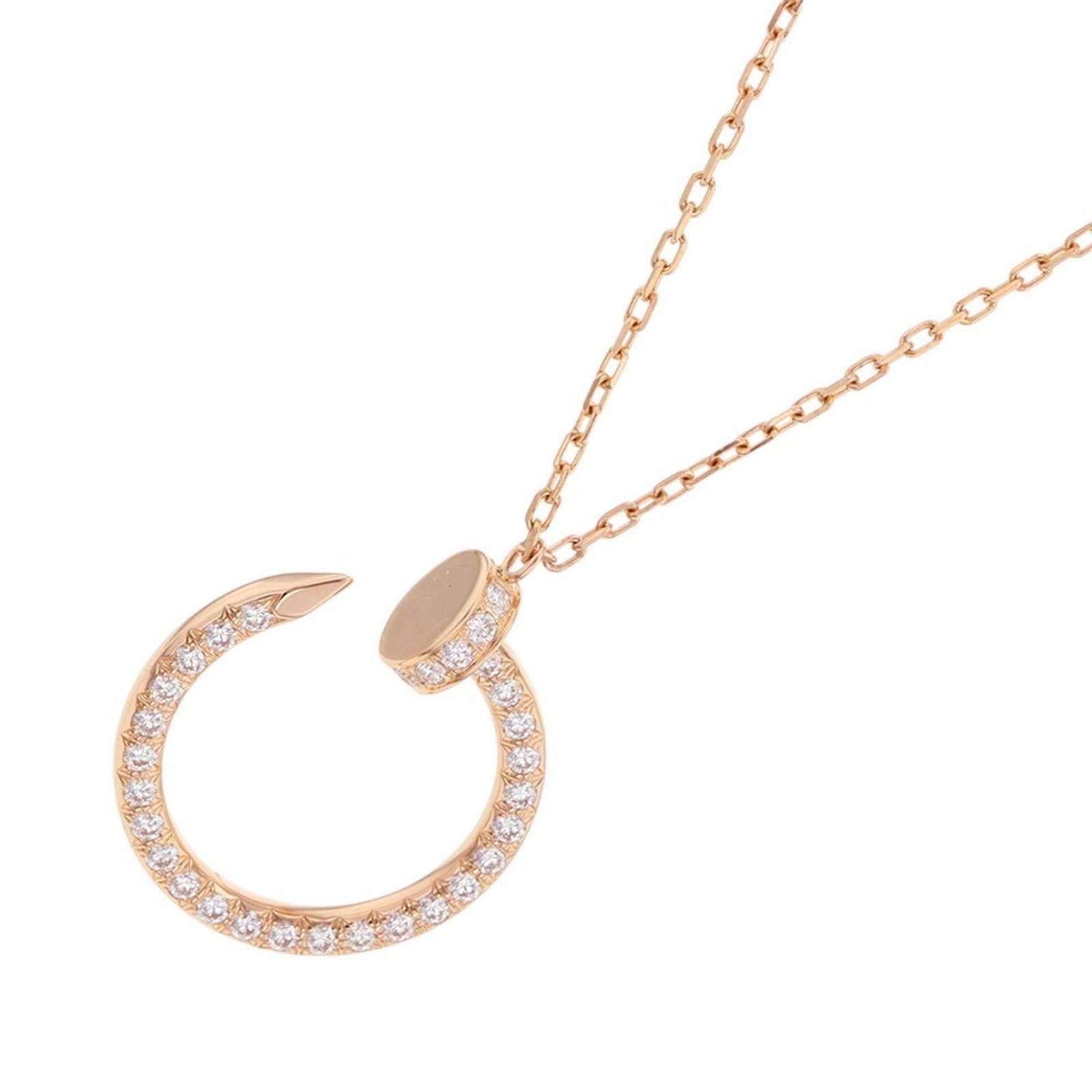 B3047000 - Cartier Juste un Clou pendant necklace - 36 diamonds - 0.38ct total - 18K pink gold: B3047000 - Cartier Juste un Clou pendant necklace - 36 diamonds - 0.38ct total - 18K pink gold This listing features B3047000 - Cartier Juste un Clou pendant necklace - 36 diamonds - 0.38ct total -